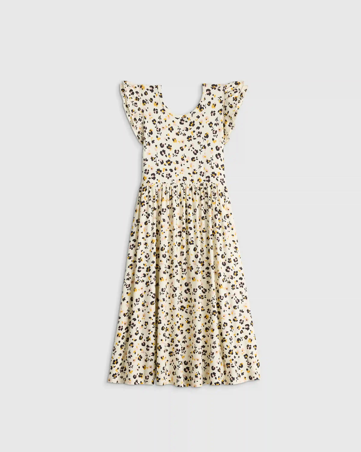 Bamboo Short Sleeve Flutter Twirl Dress