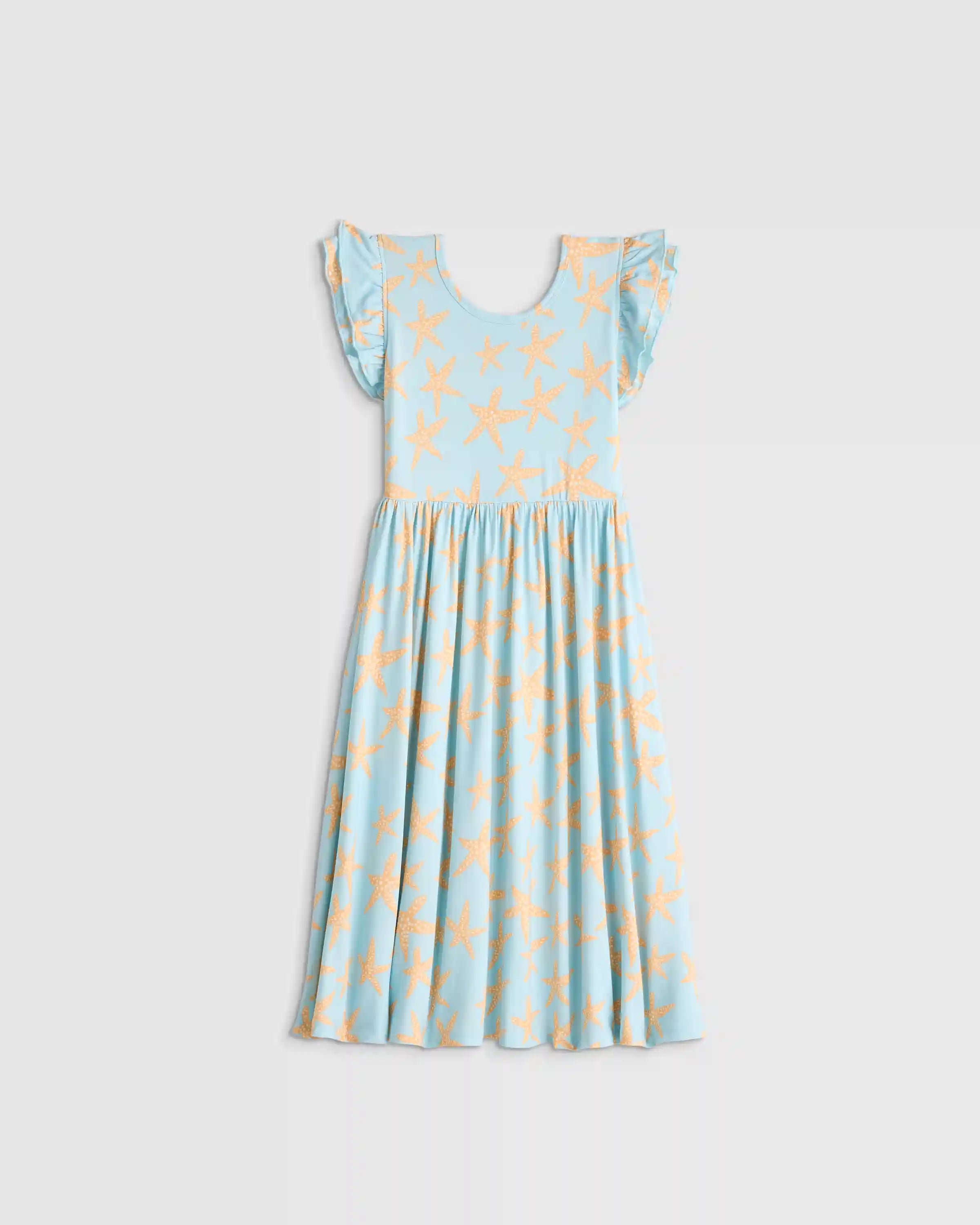 Bamboo Short Sleeve Flutter Twirl Dress