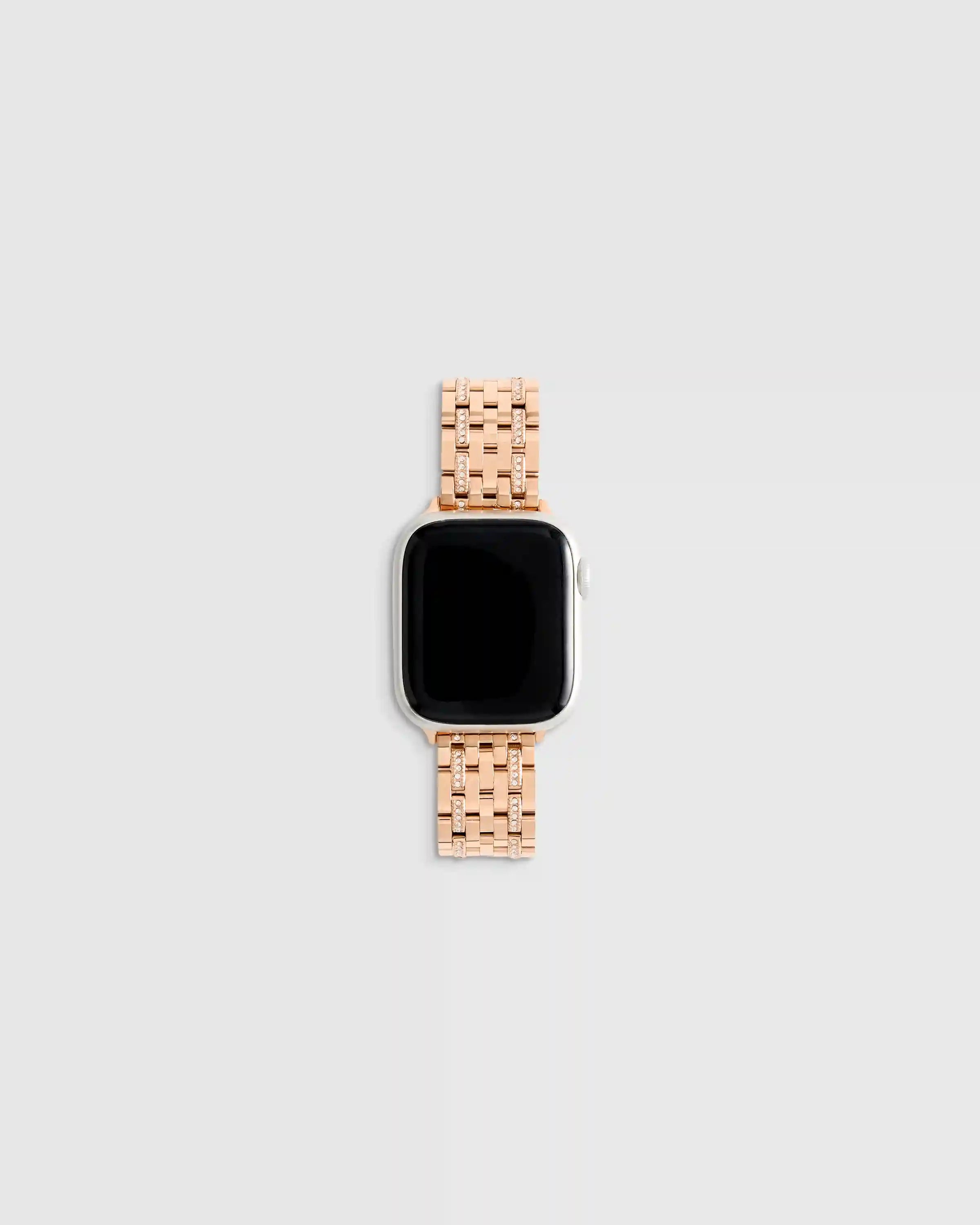 Stainless Steel & Pave Bracelet Smartwatch Band