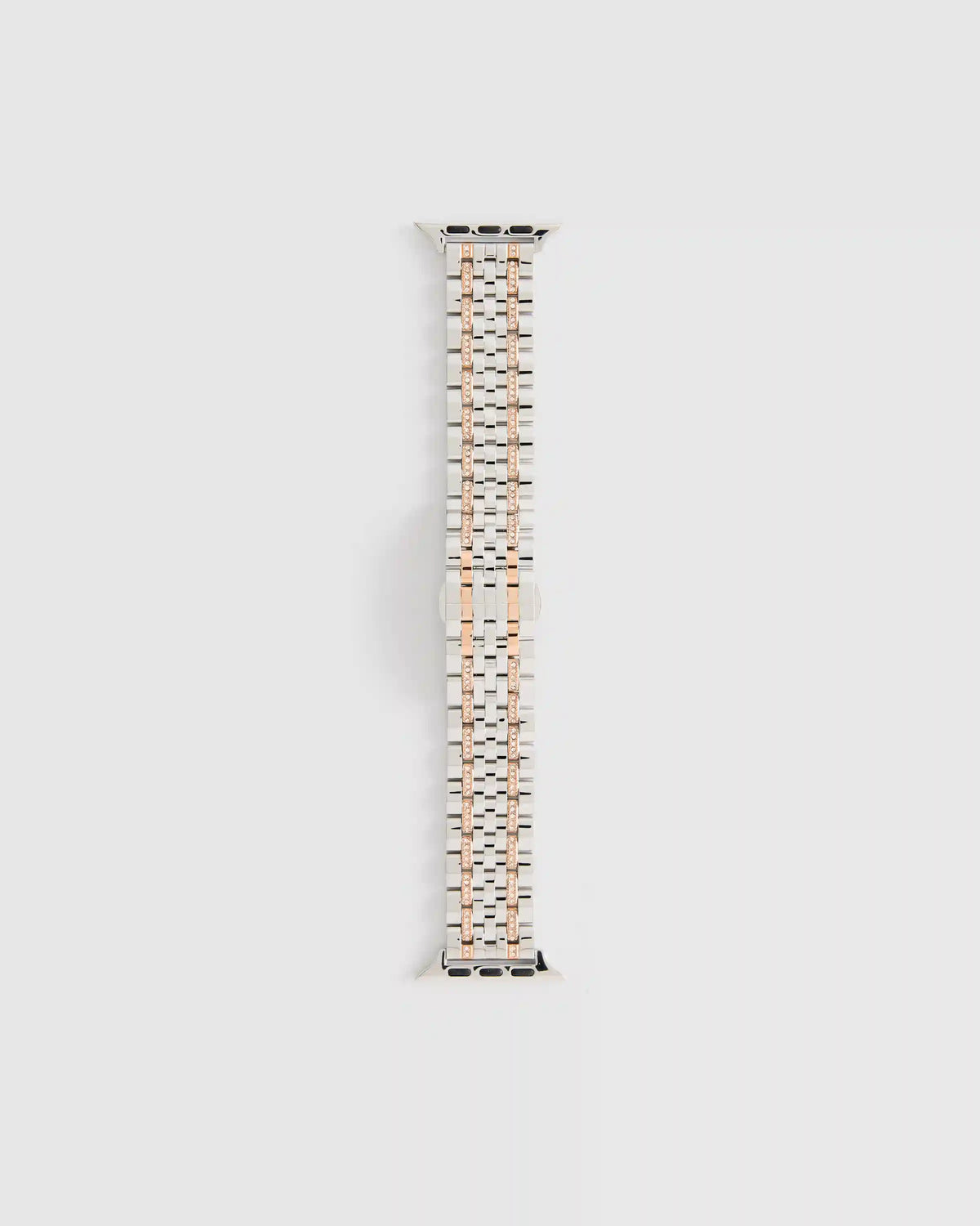 Stainless Steel & Pave Bracelet Smartwatch Band