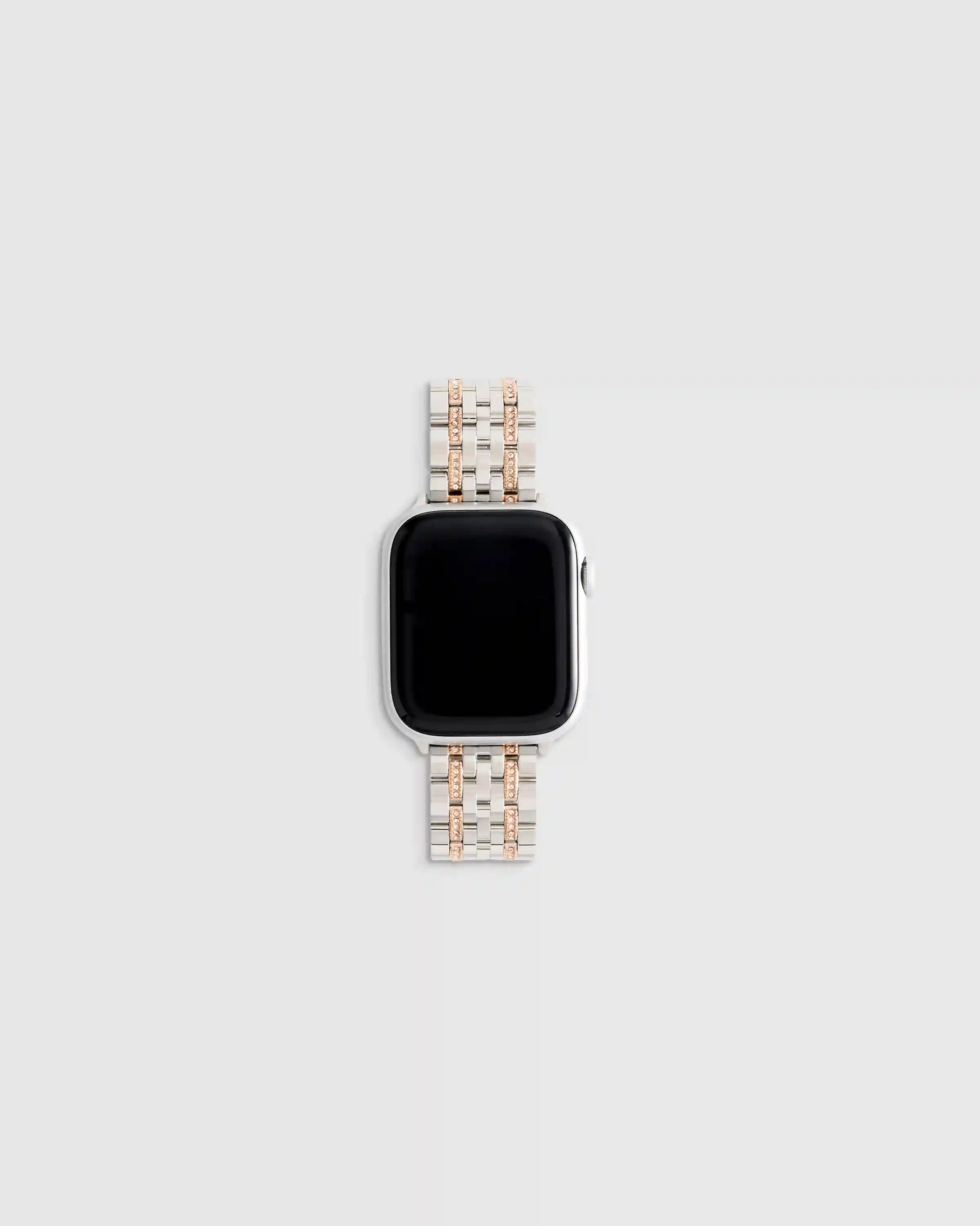 Stainless Steel & Pave Bracelet Smartwatch Band