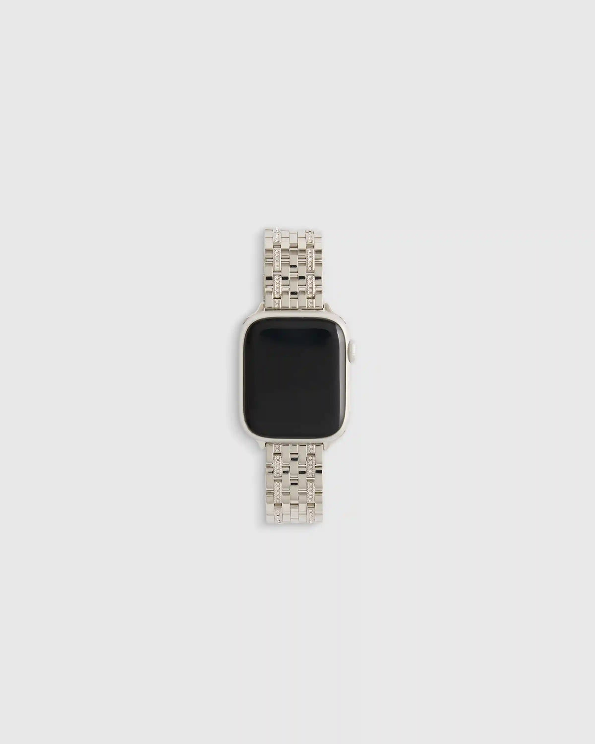 Stainless Steel & Pave Bracelet Smartwatch Band