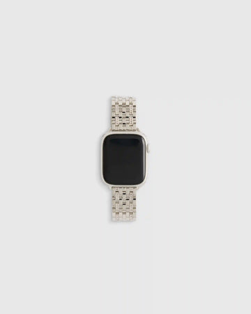 Stainless Steel & Pave Bracelet Smartwatch Band