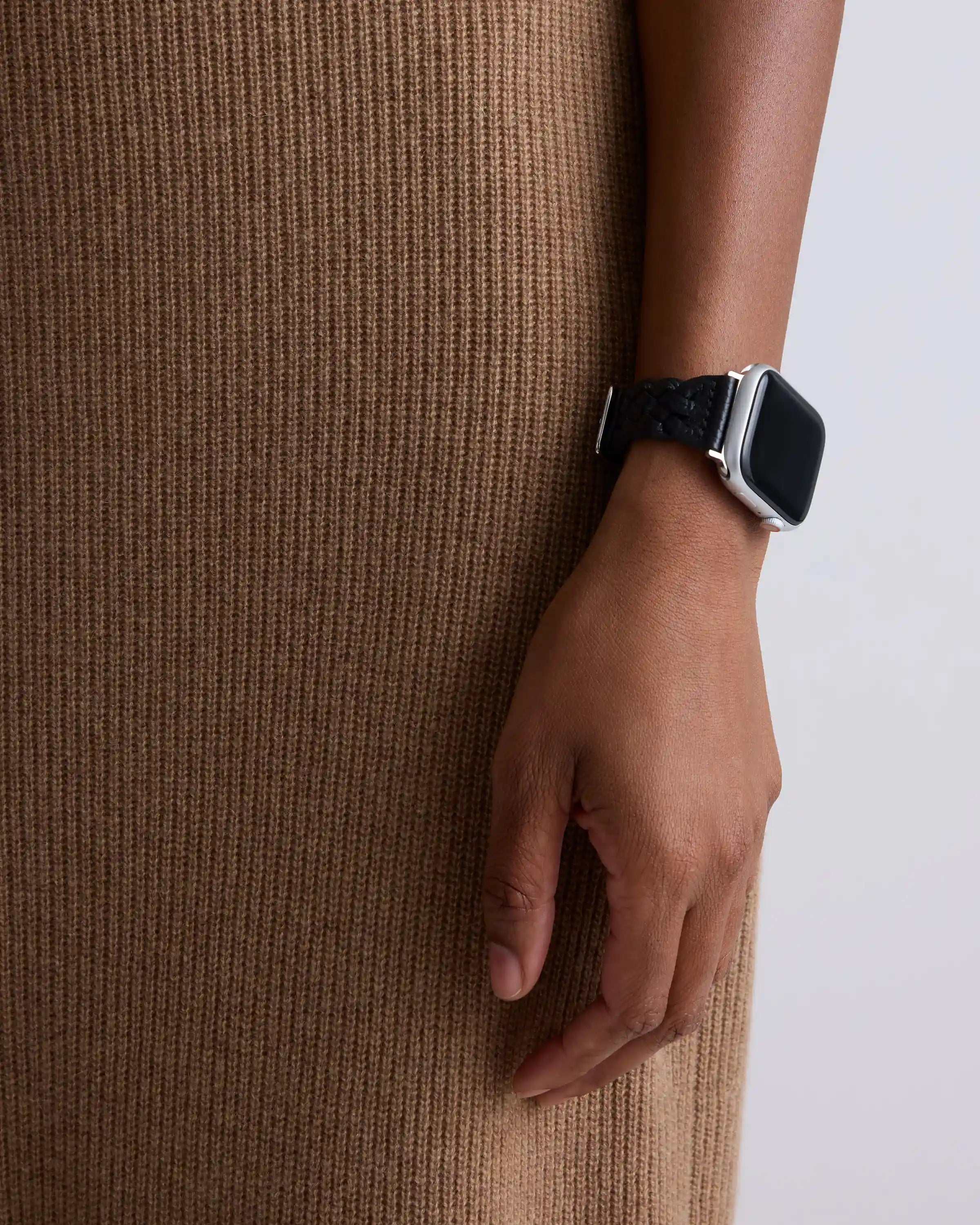 Braided Leather Smartwatch Band