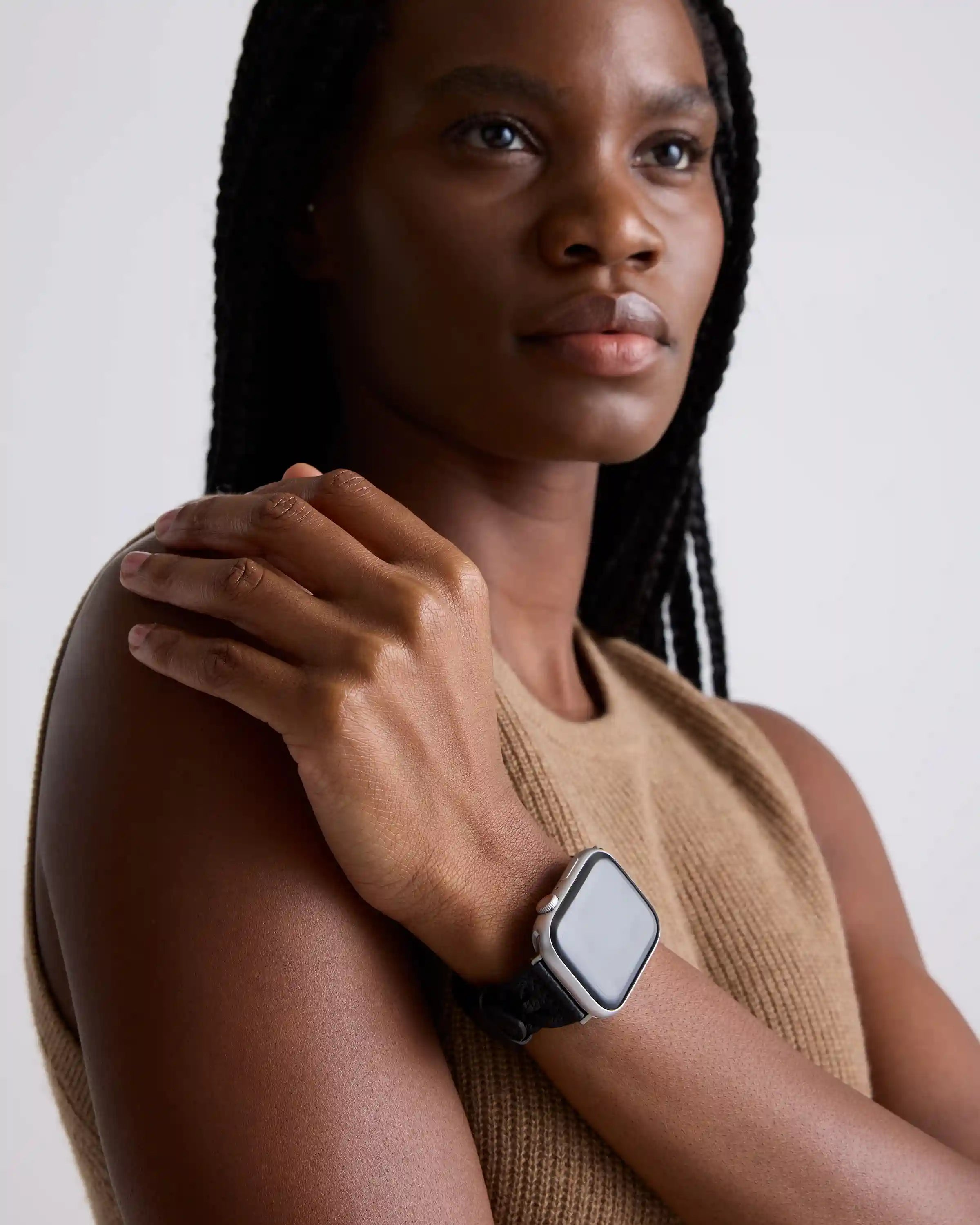 Braided Leather Smartwatch Band