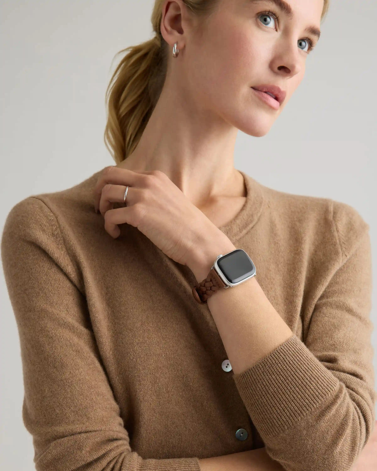 Braided Leather Smartwatch Band