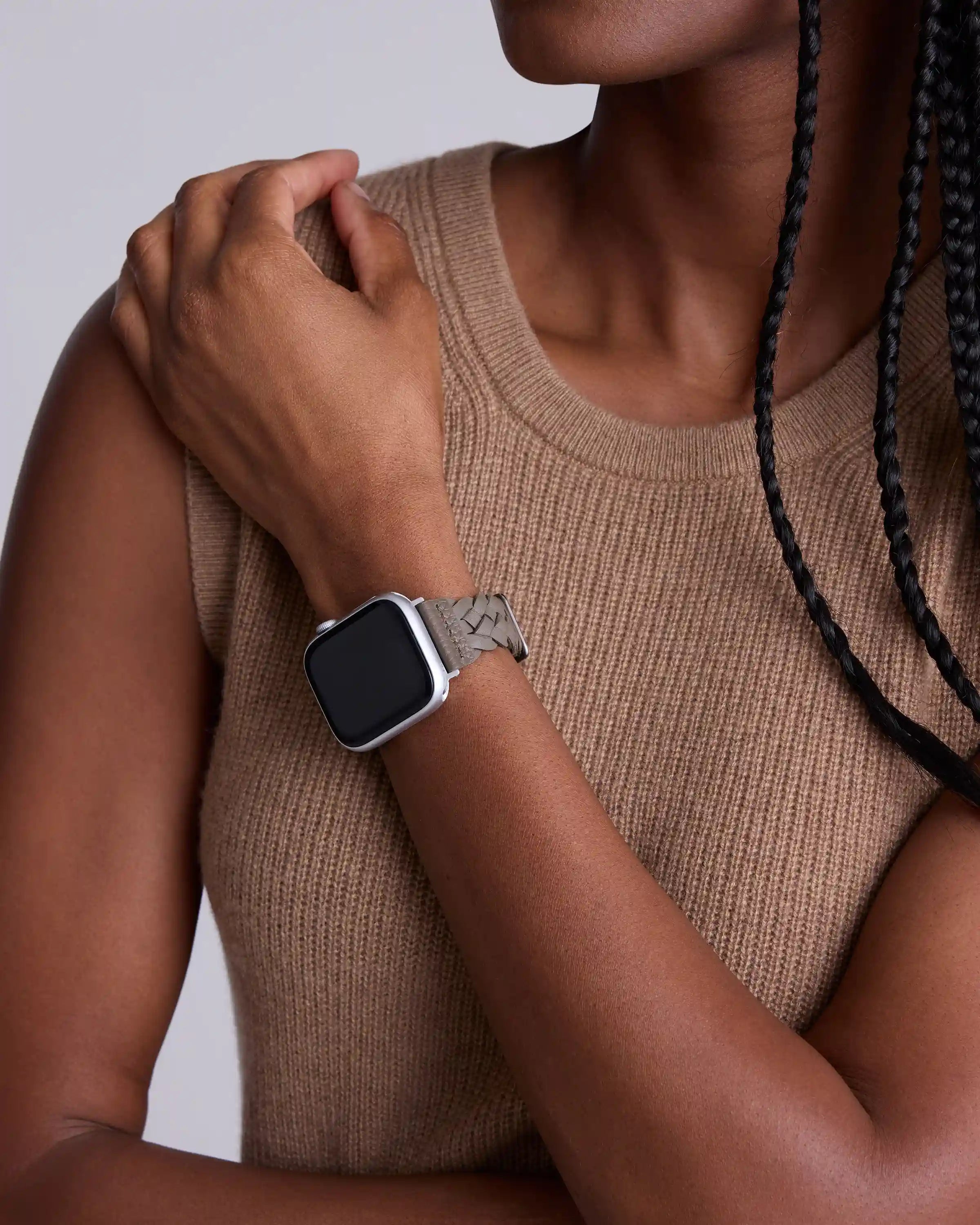 Braided Leather Smartwatch Band