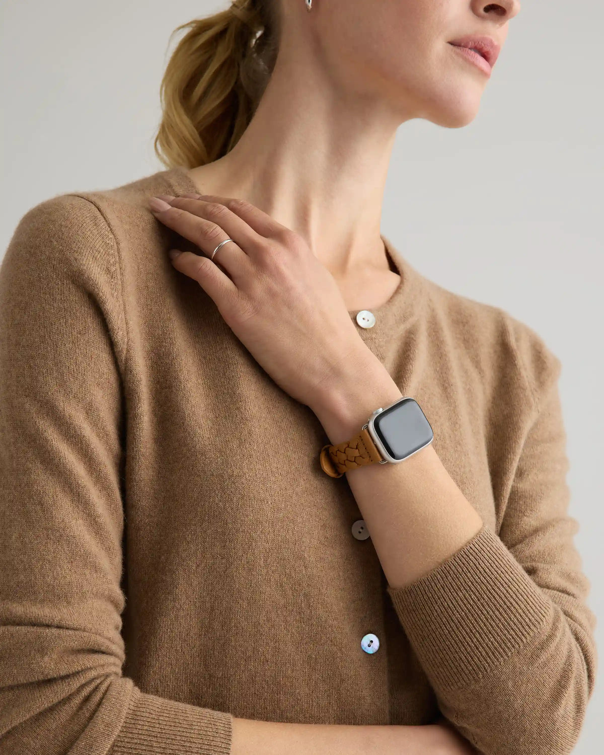 Braided Leather Smartwatch Band