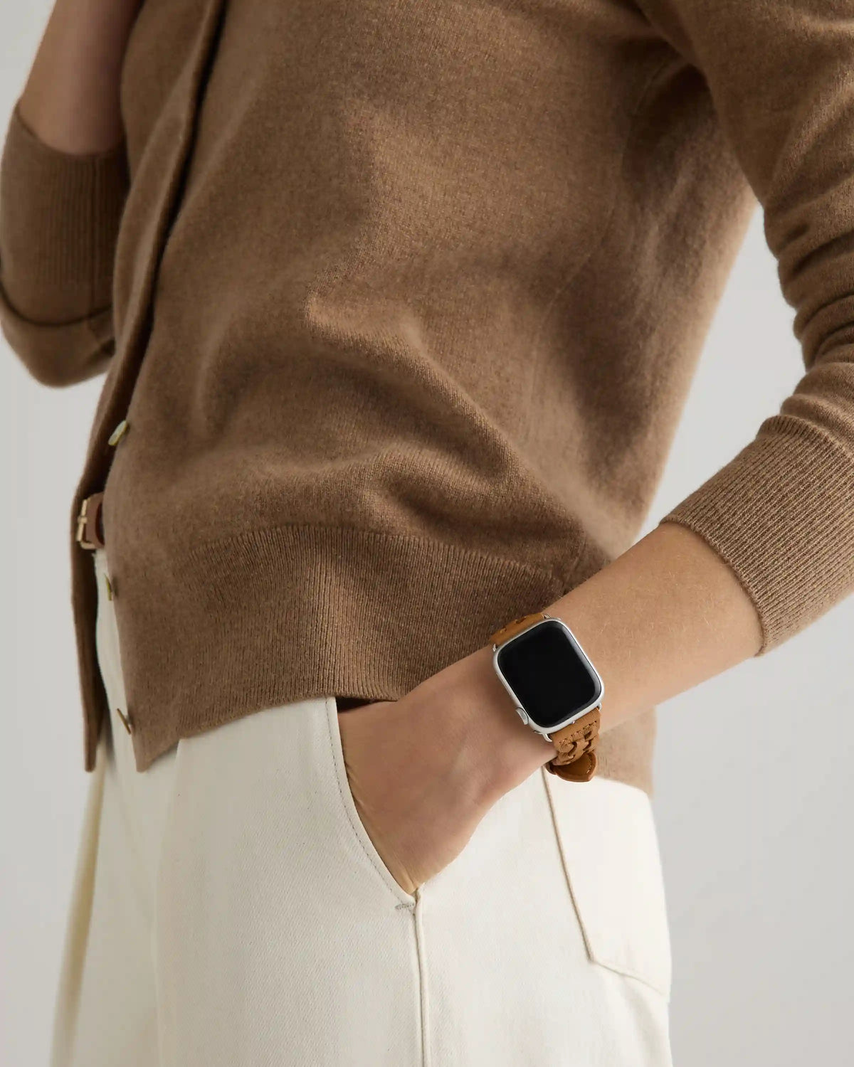 Braided Leather Smartwatch Band