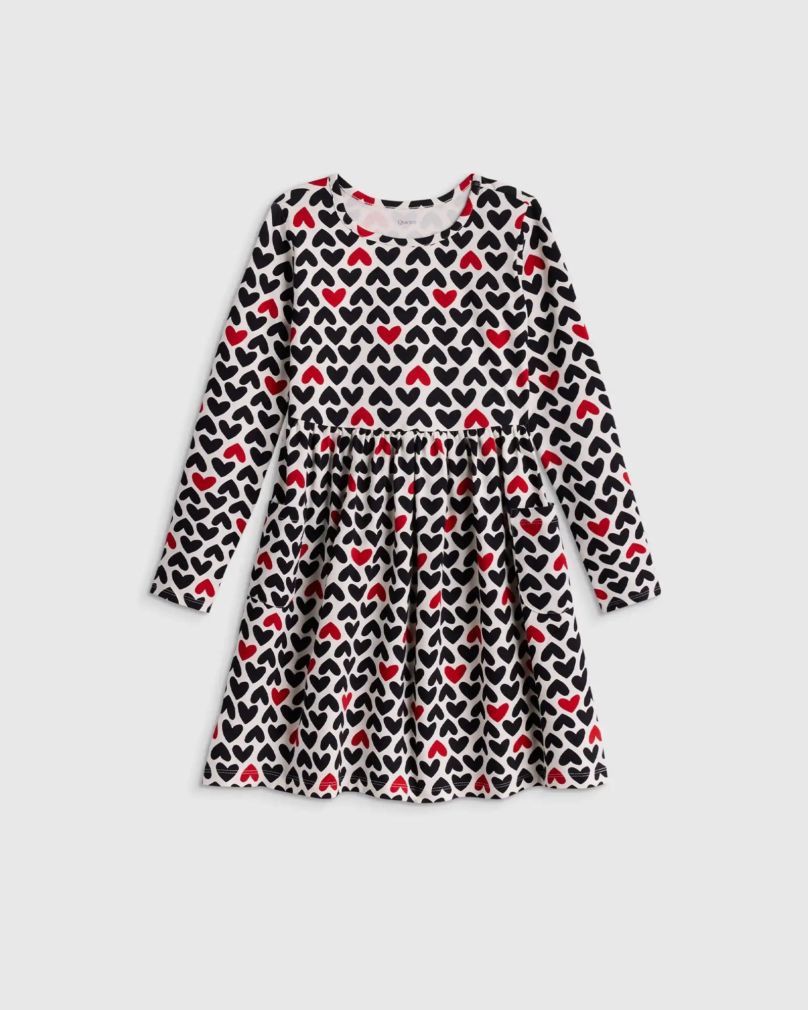 Organic Cotton Long Sleeve Fit and Flare Pocket Dress