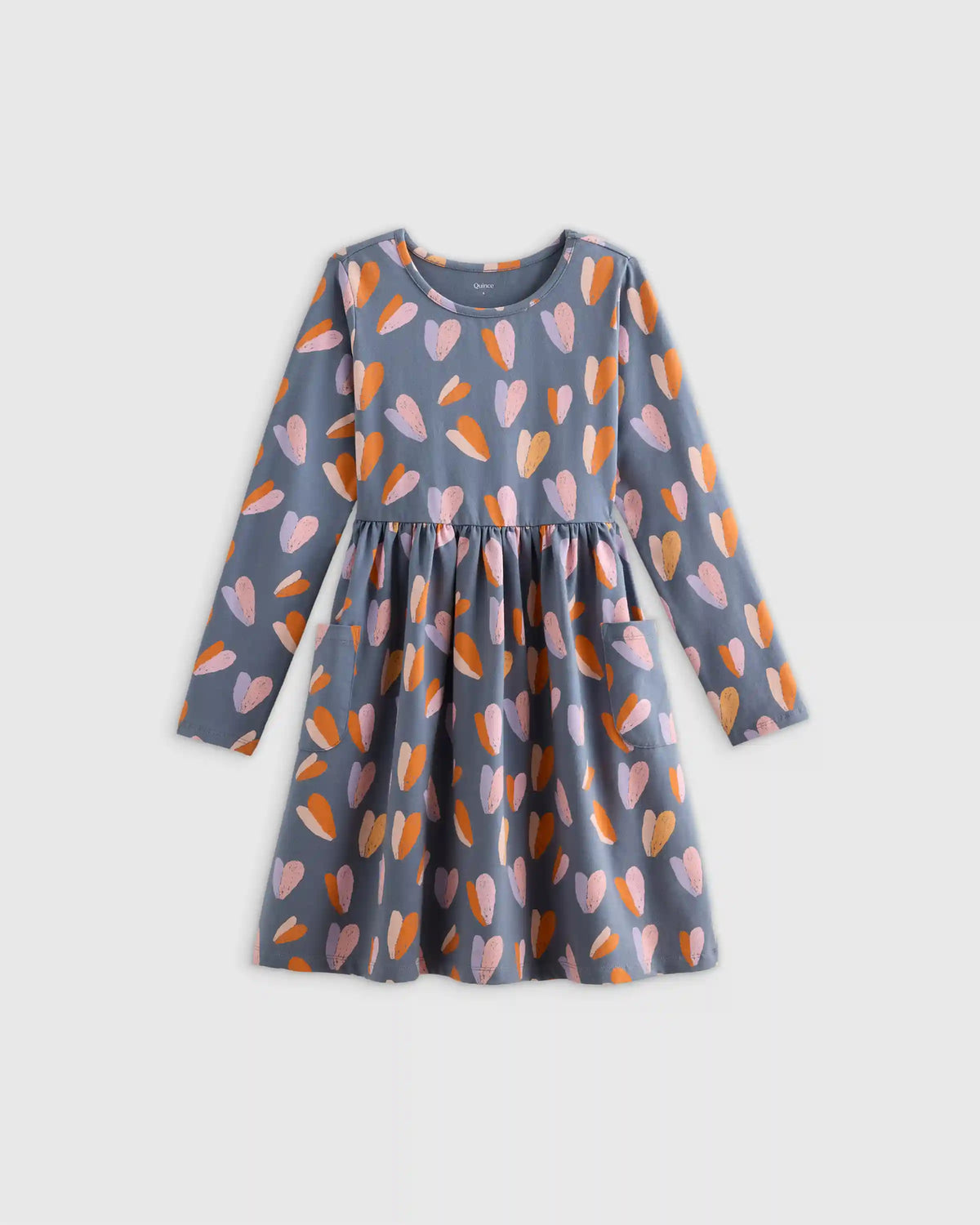 Organic Cotton Long Sleeve Fit and Flare Pocket Dress