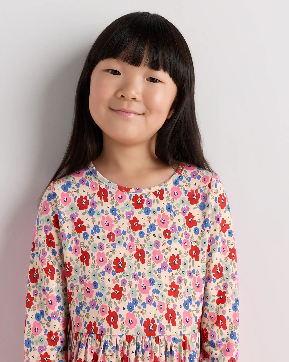 Organic Cotton Long Sleeve Fit and Flare Pocket Dress
