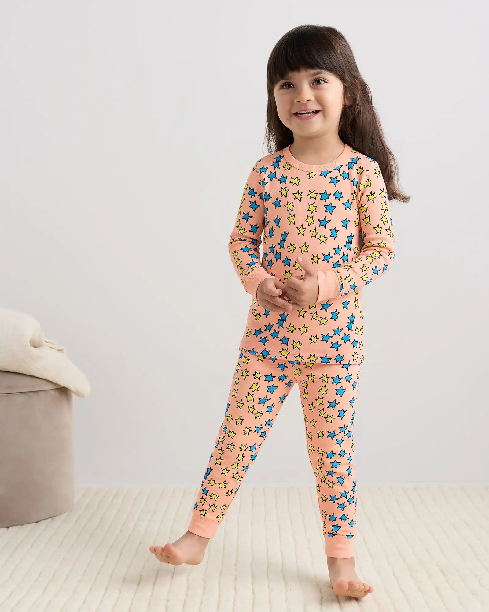 100% Organic Cotton Long Sleeve and Pant Pajama Set