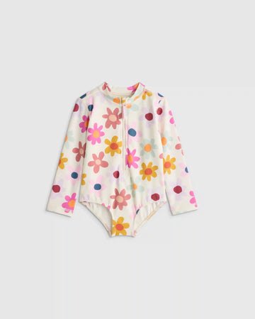 Long Sleeve Zip-Up Swimsuit
