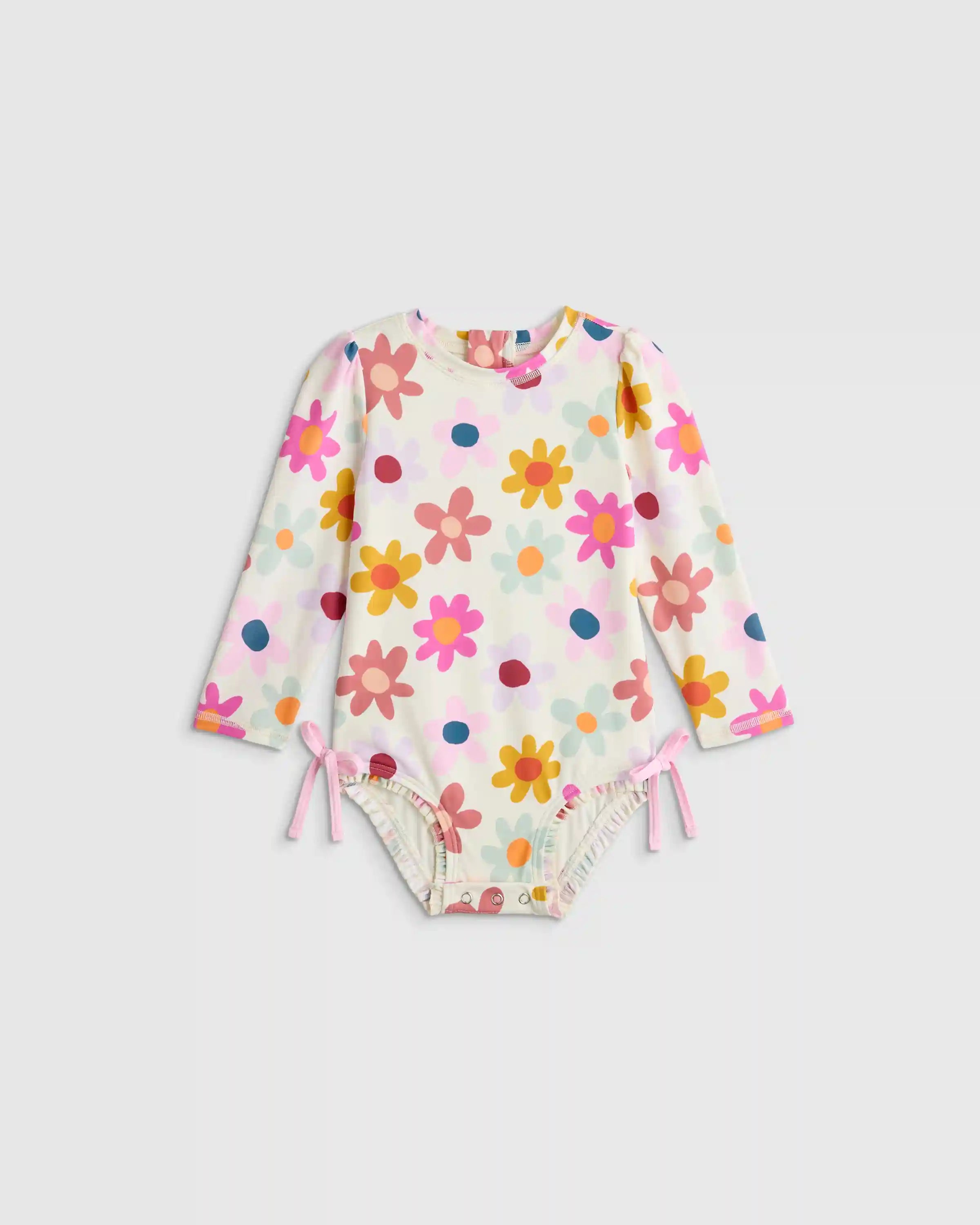 Long Sleeve Tie One-Piece Swimsuit