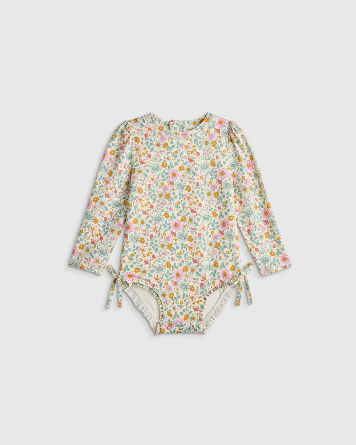 Long Sleeve Tie One-Piece Swimsuit