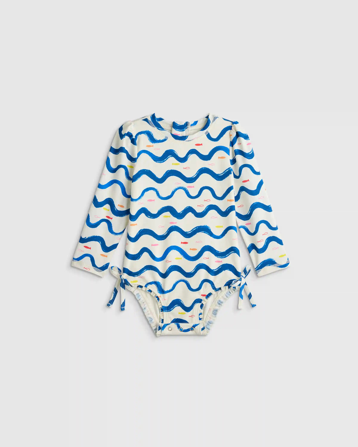Long Sleeve Tie One-Piece Swimsuit