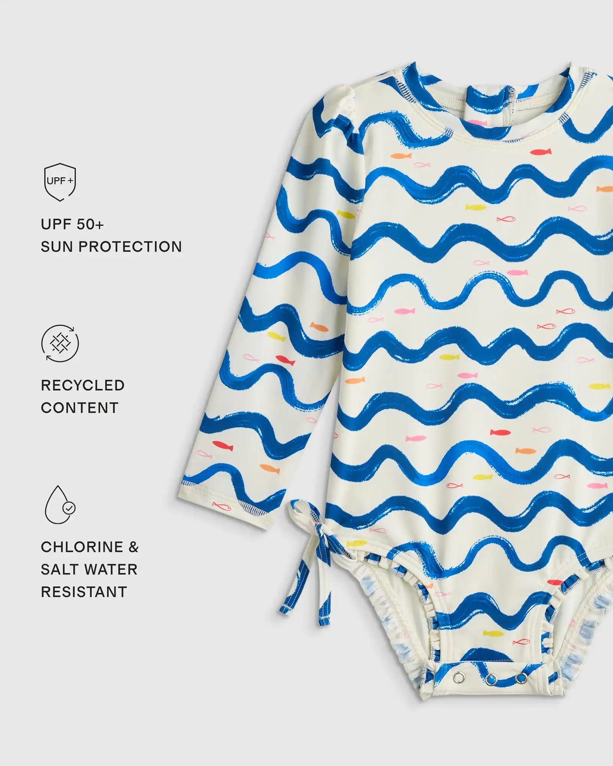 Long Sleeve Tie One-Piece Swimsuit