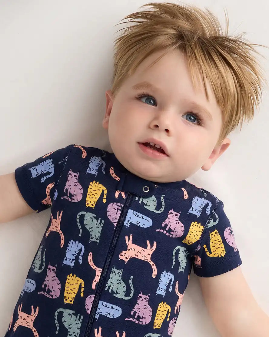 100% Organic Cotton Shortie Onesie Pajama