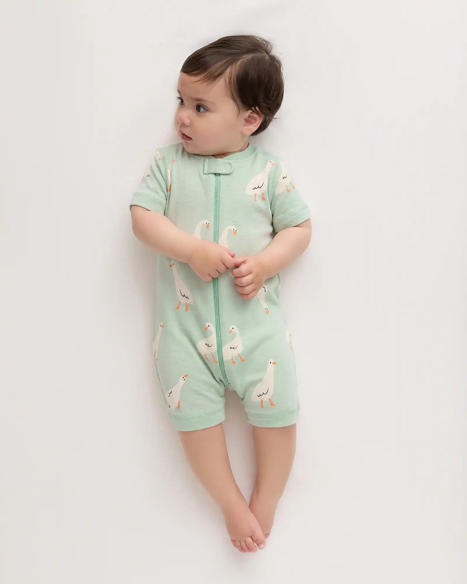 100% Organic Cotton Shortie Onesie Pajama
