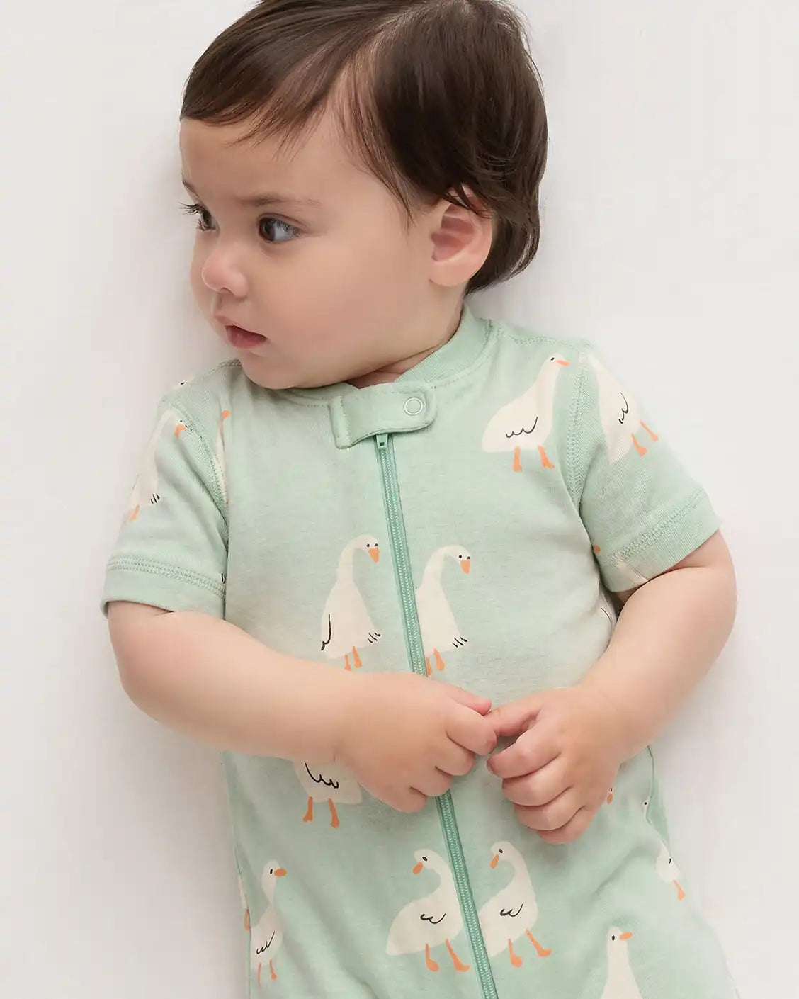 100% Organic Cotton Shortie Onesie Pajama