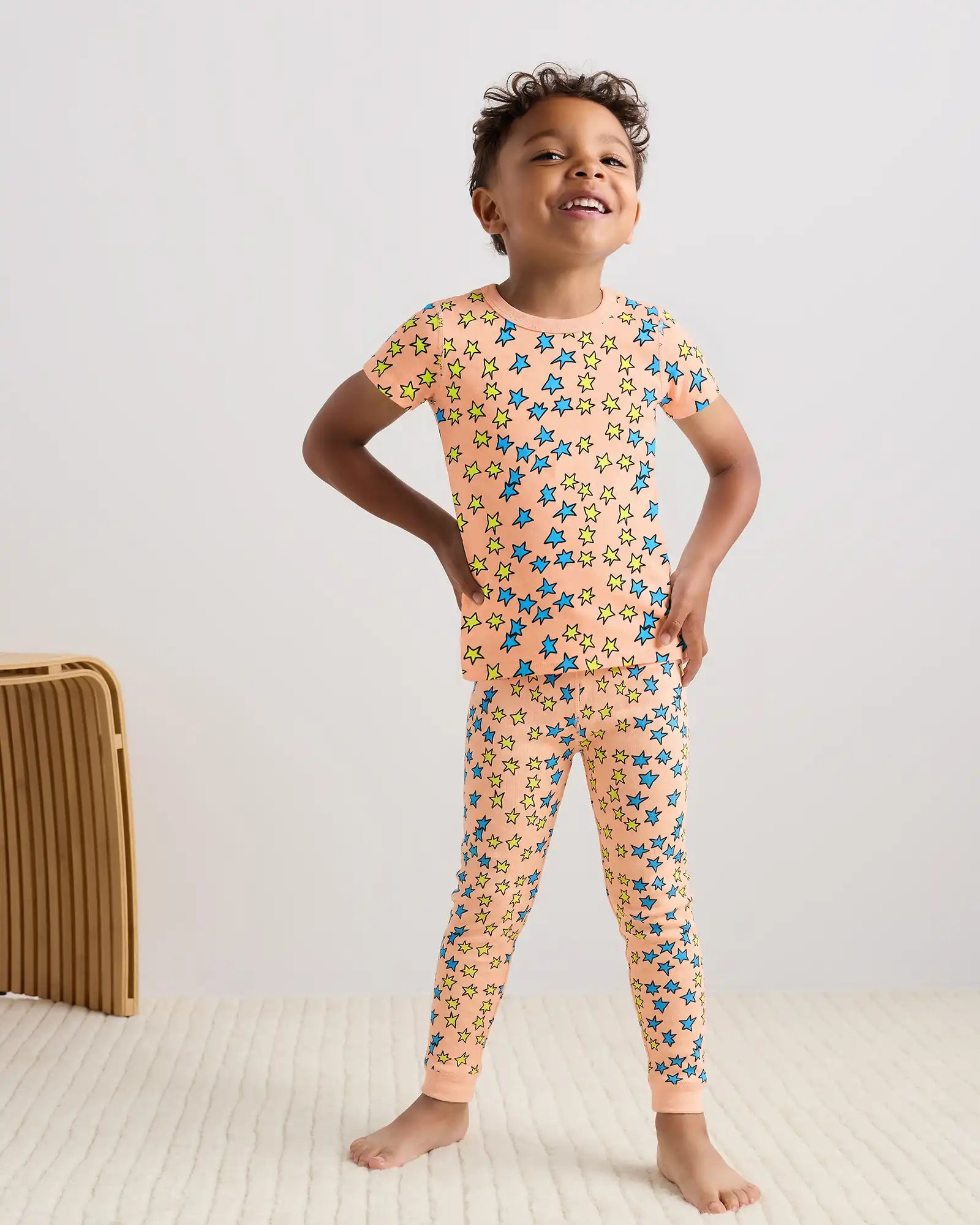 100% Organic Cotton Short Sleeve and Pant Pajama Set