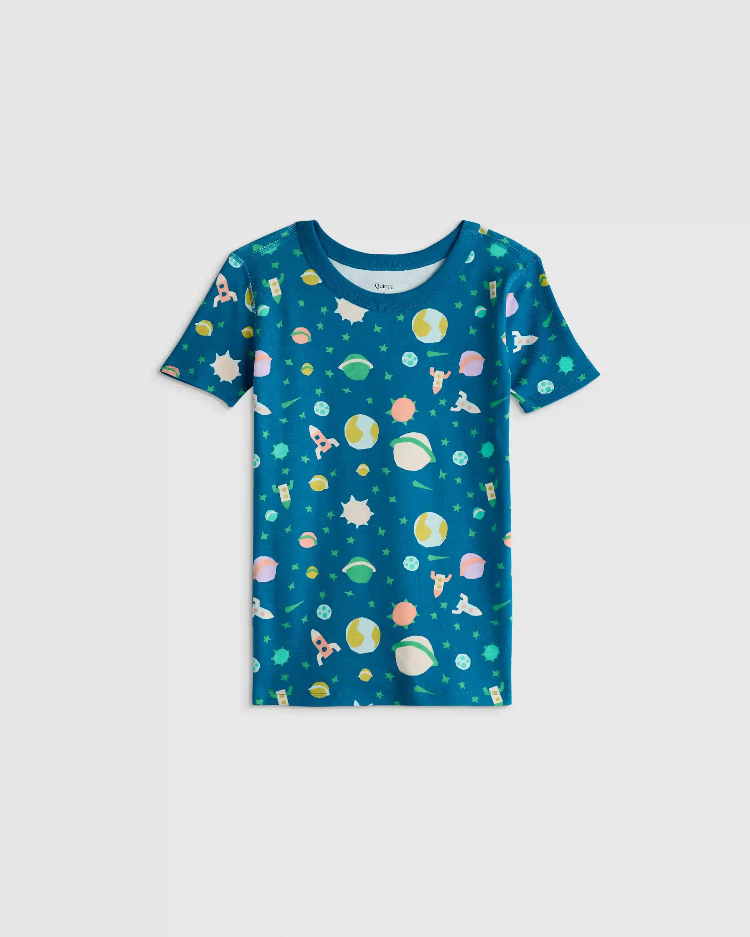 100% Organic Cotton Short Sleeve and Pant Pajama Set