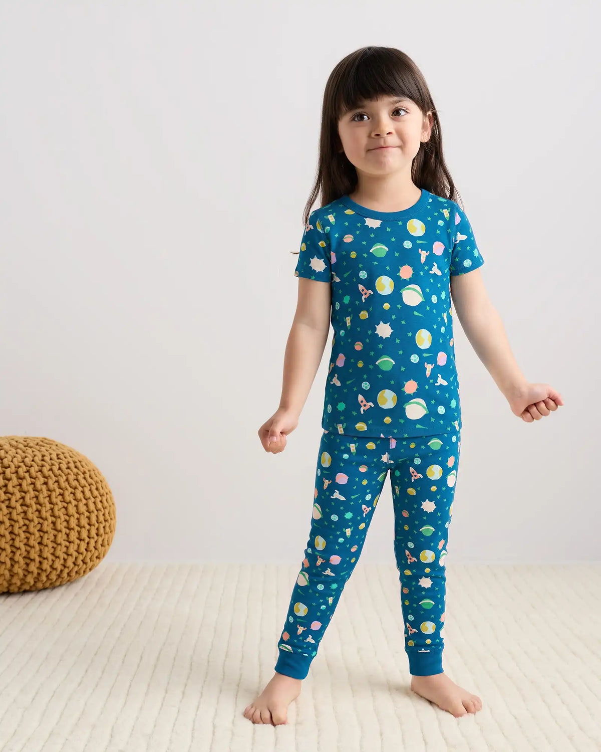 100% Organic Cotton Short Sleeve and Pant Pajama Set
