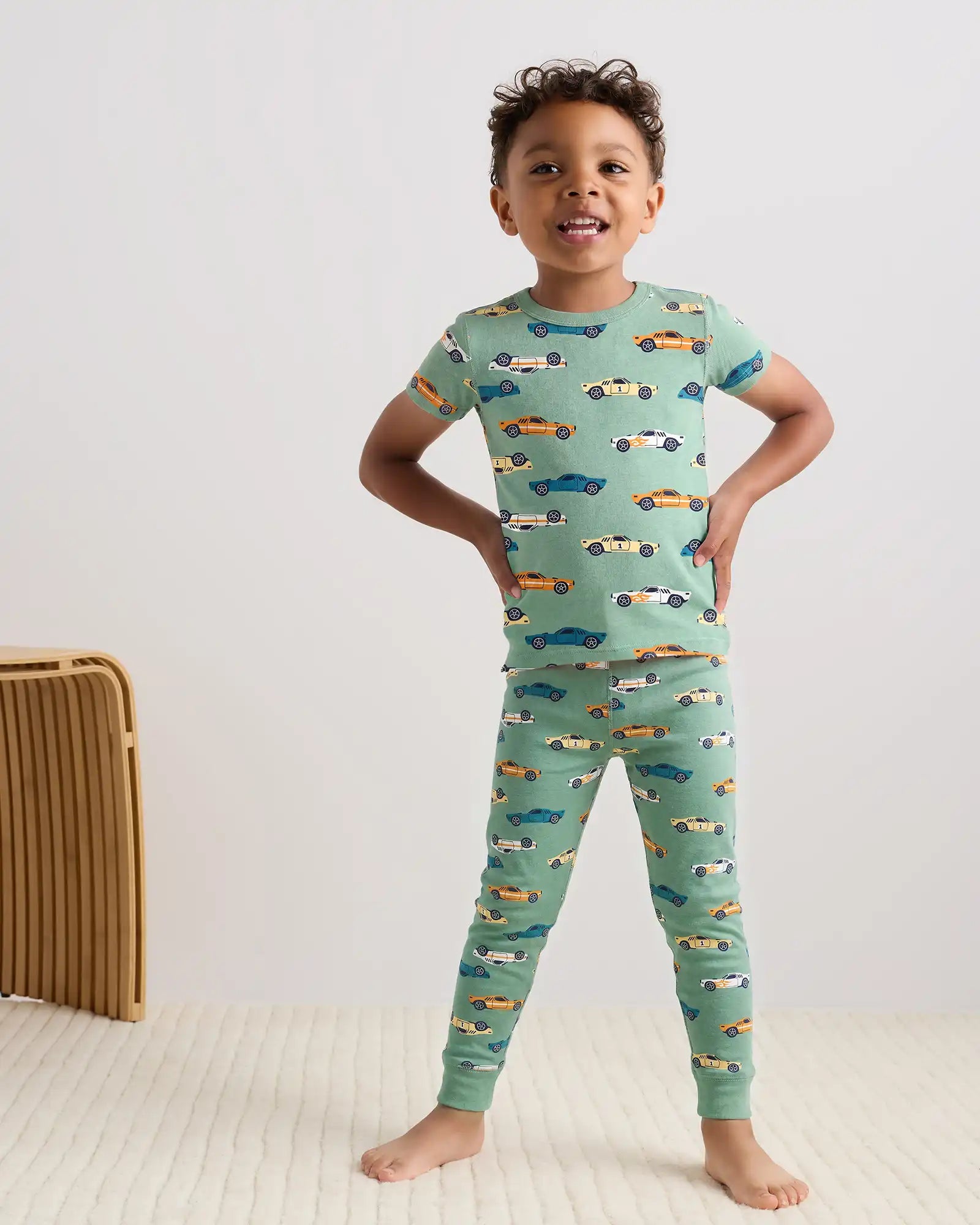 100% Organic Cotton Short Sleeve and Pant Pajama Set