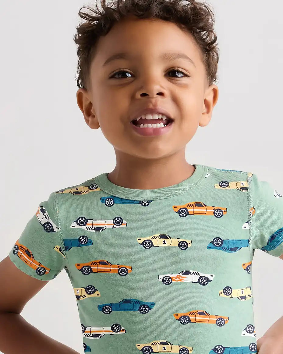 100% Organic Cotton Short Sleeve and Pant Pajama Set