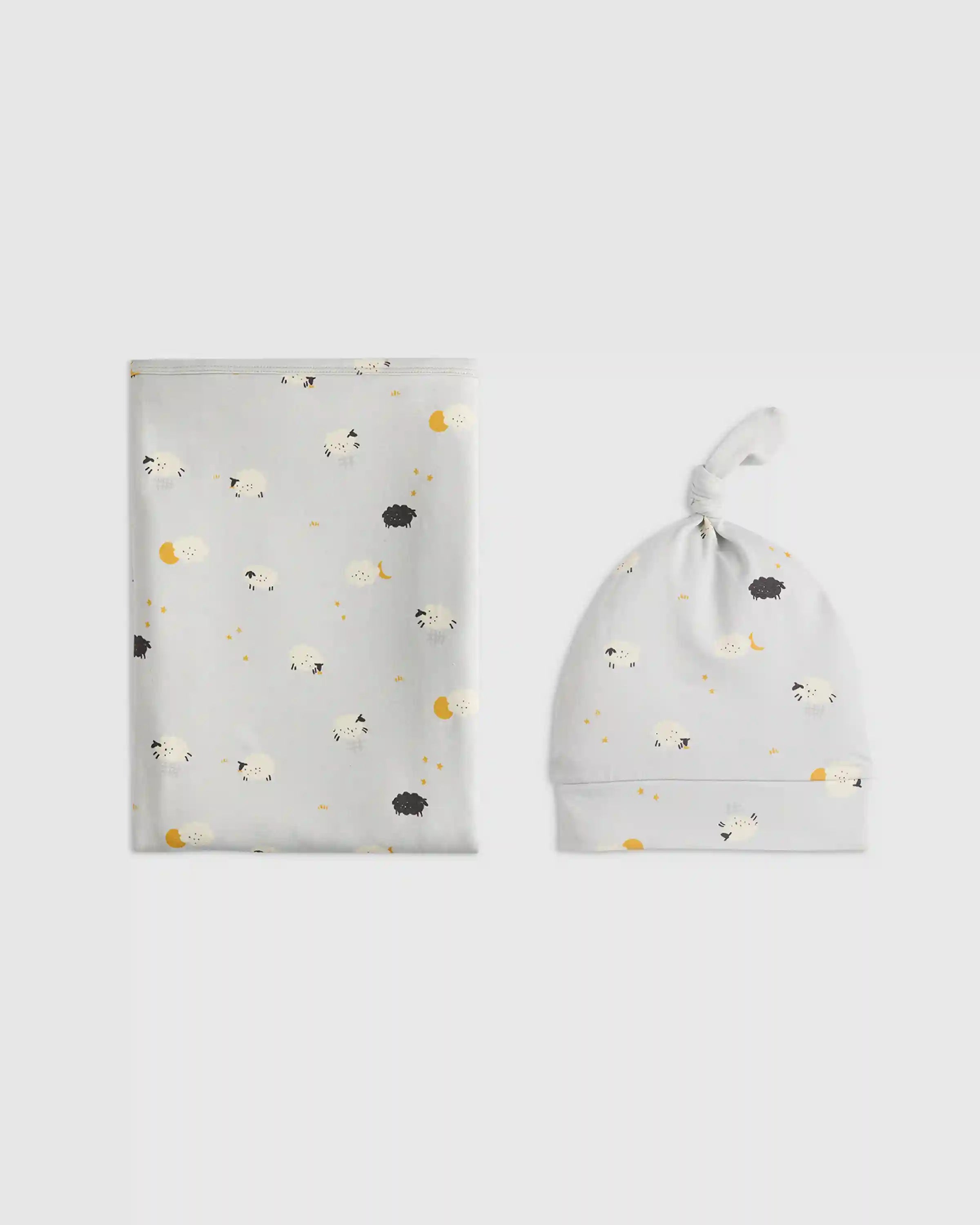 Bamboo Swaddle & Hat Layette Set