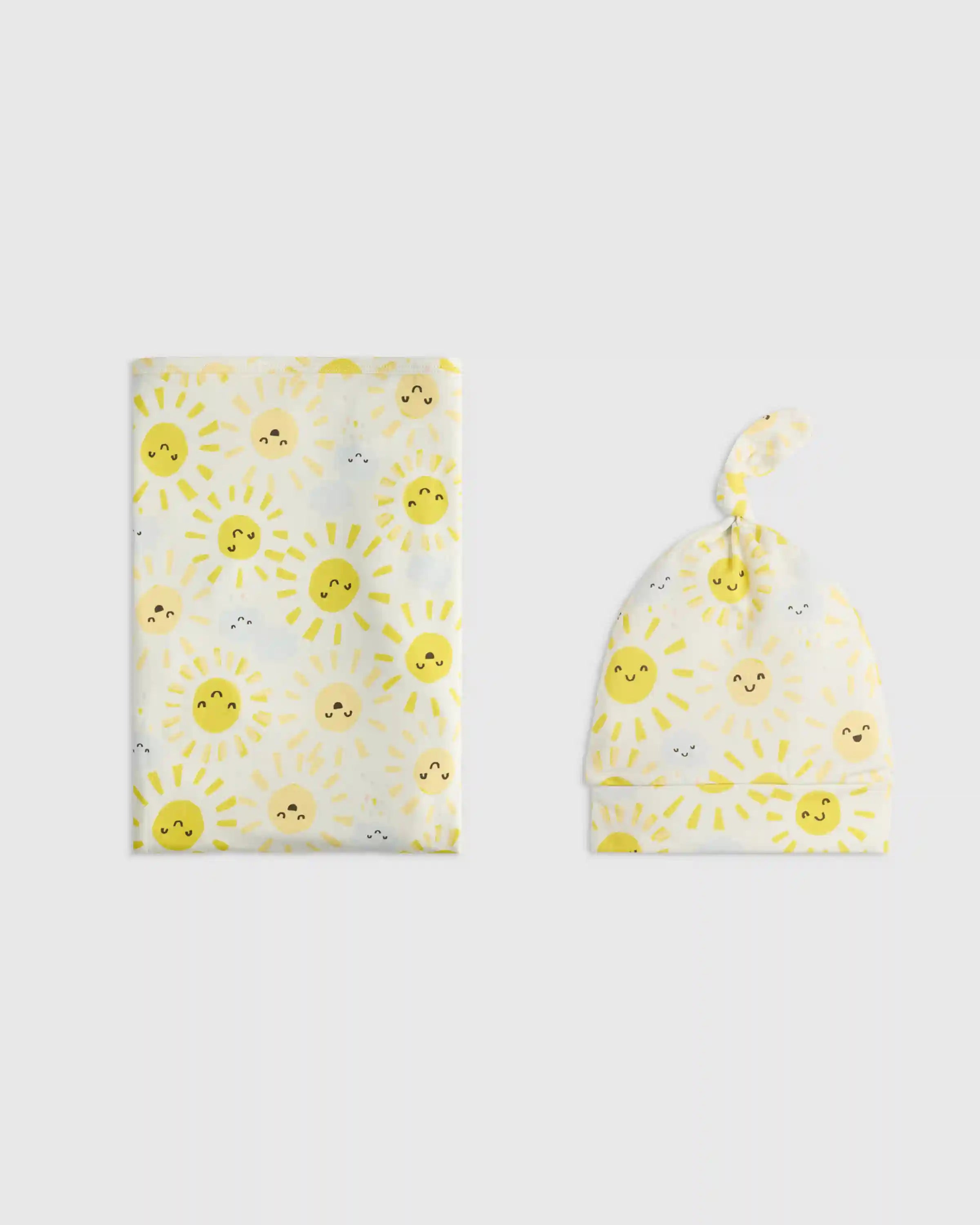 Bamboo Swaddle & Hat Layette Set