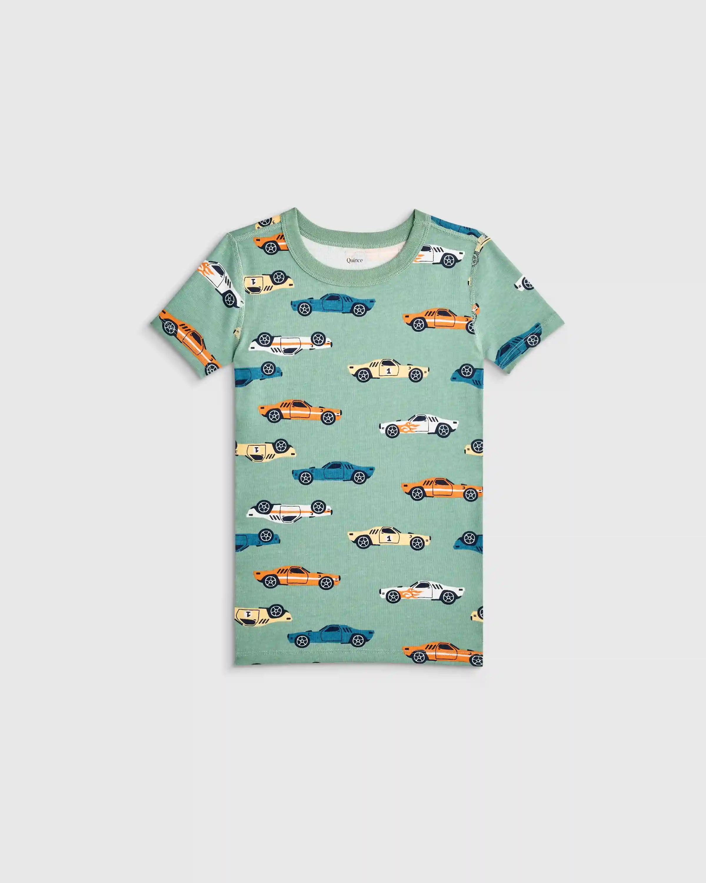 100% Organic Cotton Short Sleeve and Pant Pajama Set