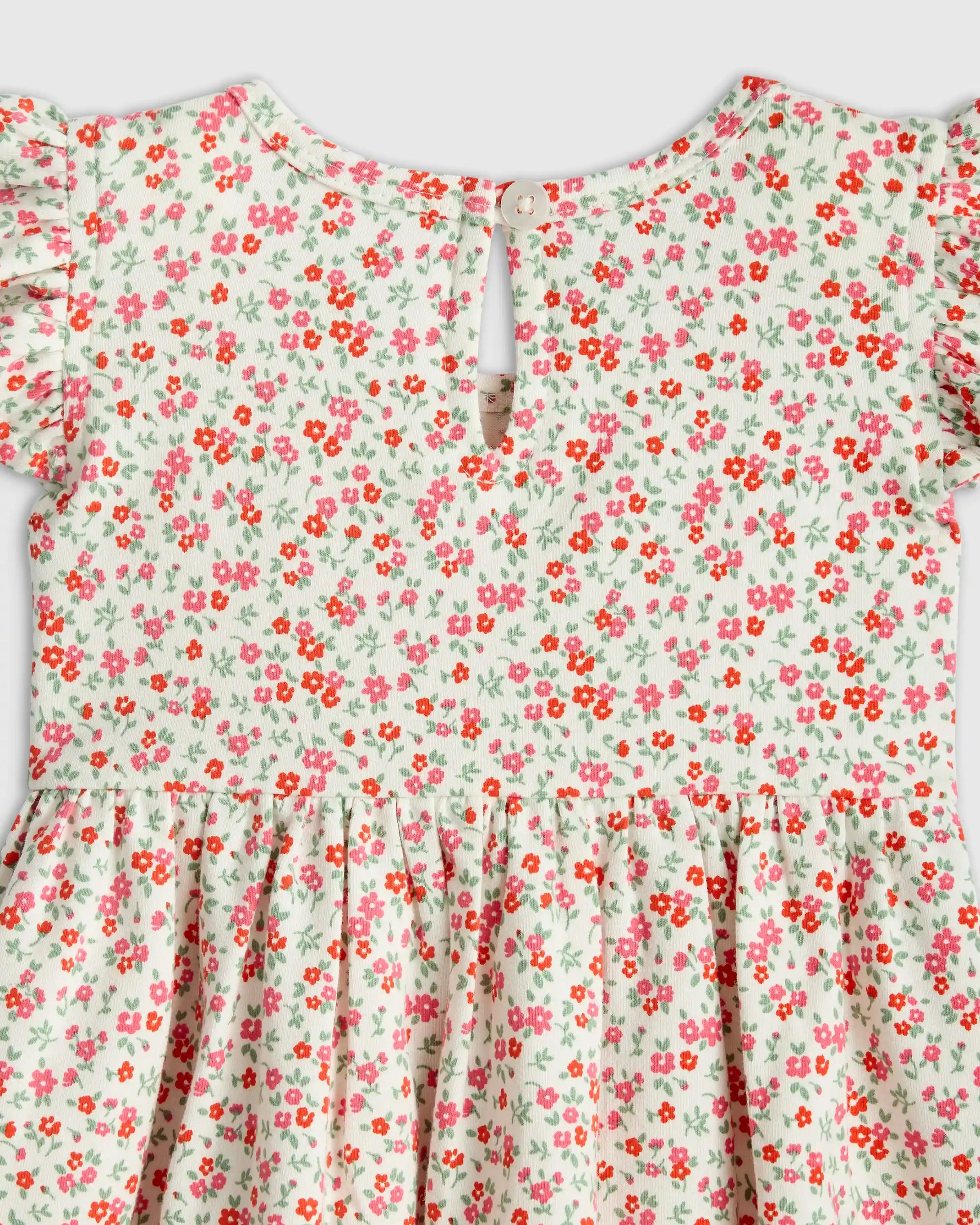 Organic Cotton Sleeveless Ruffle Dress