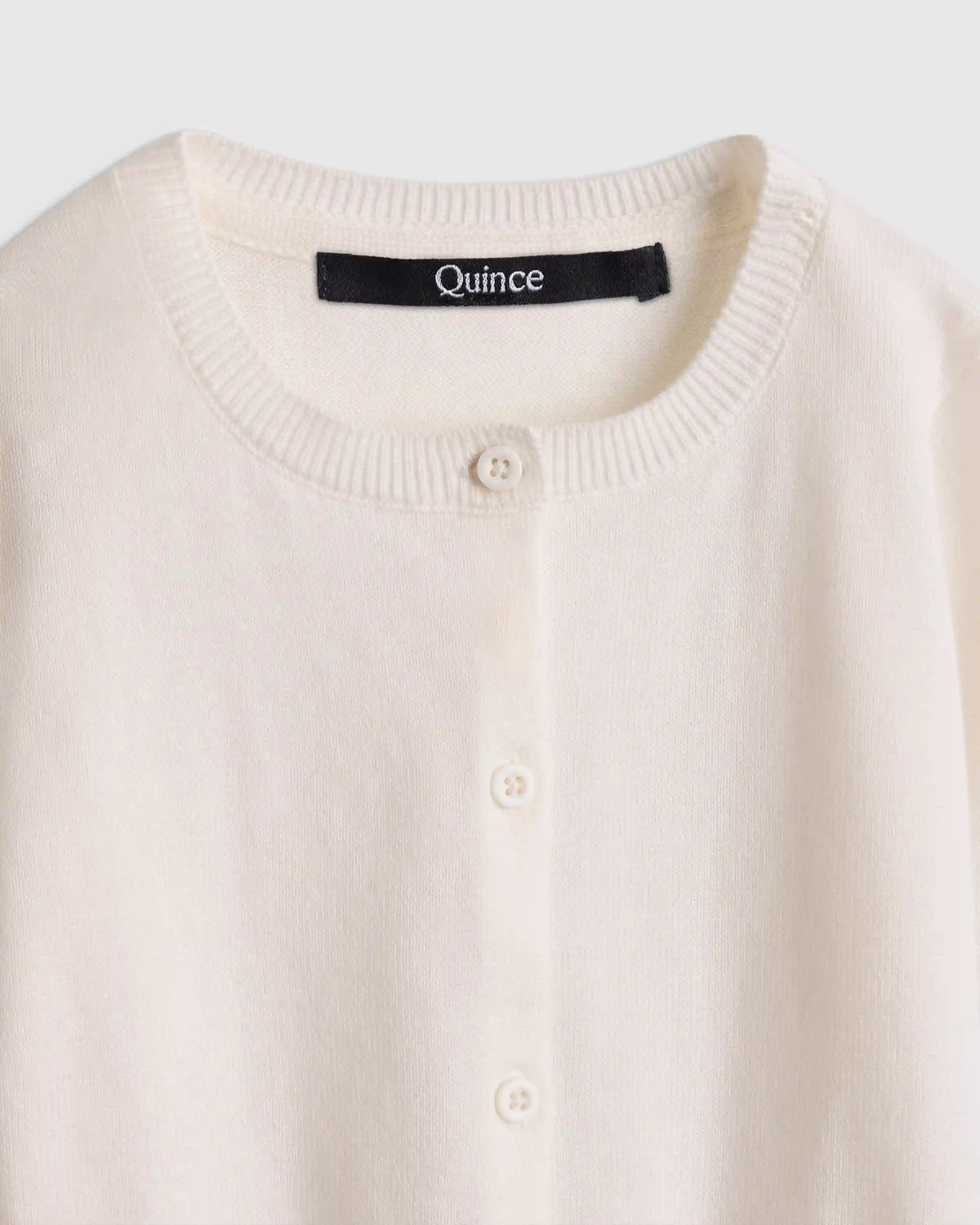 100% Organic Cotton Crewneck Cardigan