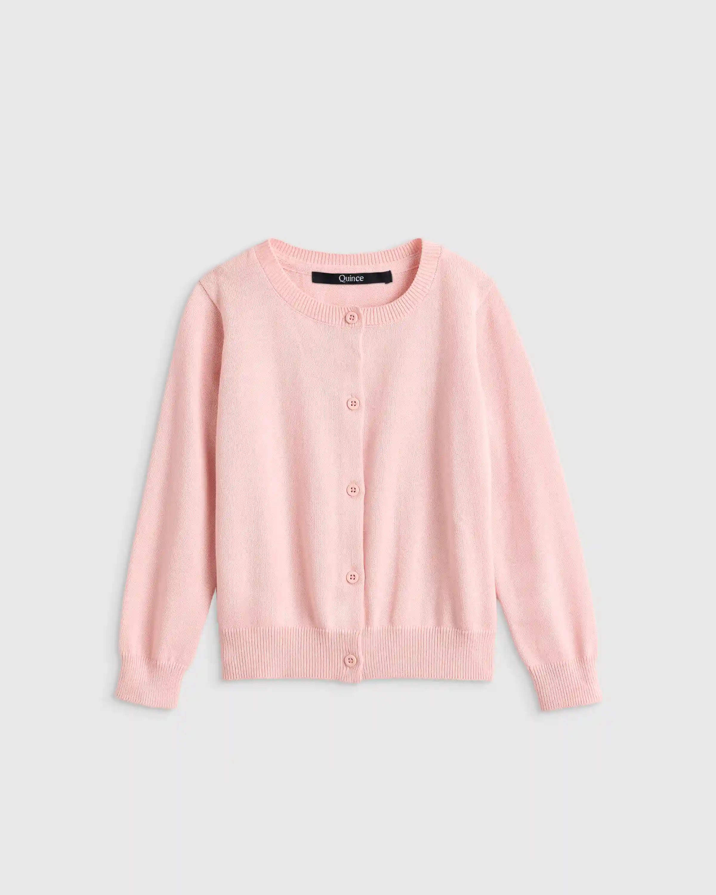 100% Organic Cotton Crewneck Cardigan