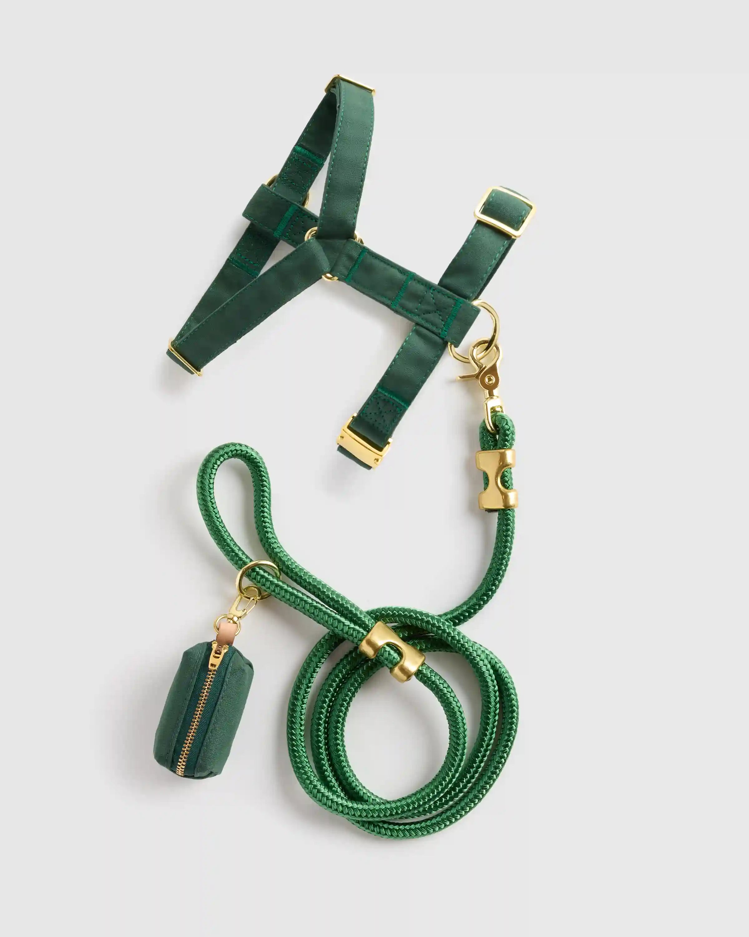 100% Cotton-Wrapped Nylon Dog Harness Walk Kit