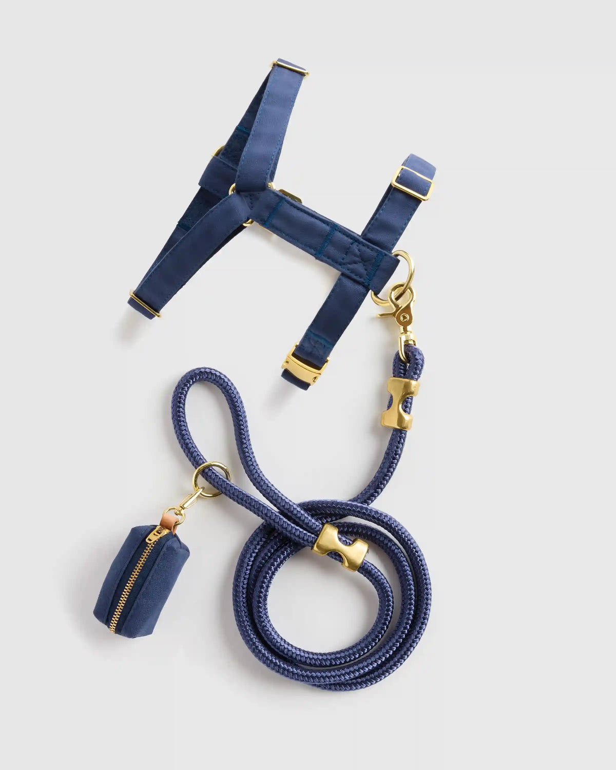 100% Cotton-Wrapped Nylon Dog Harness Walk Kit