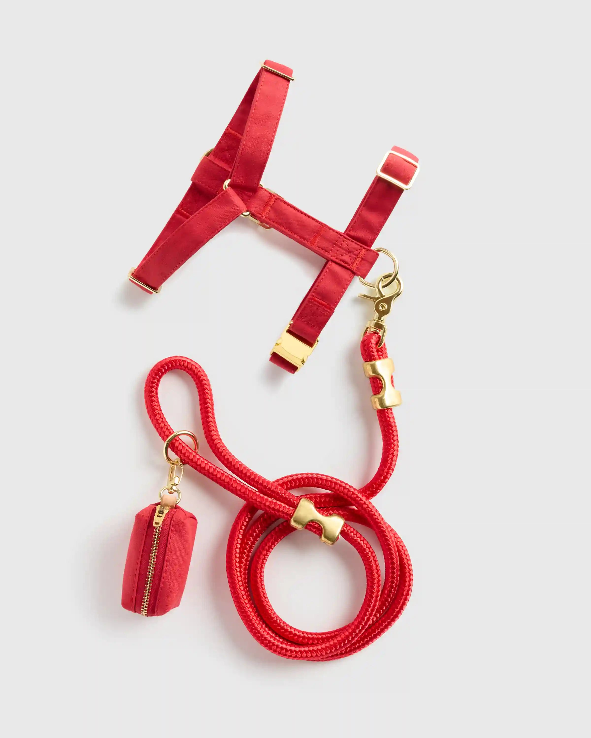 100% Cotton-Wrapped Nylon Dog Harness Walk Kit