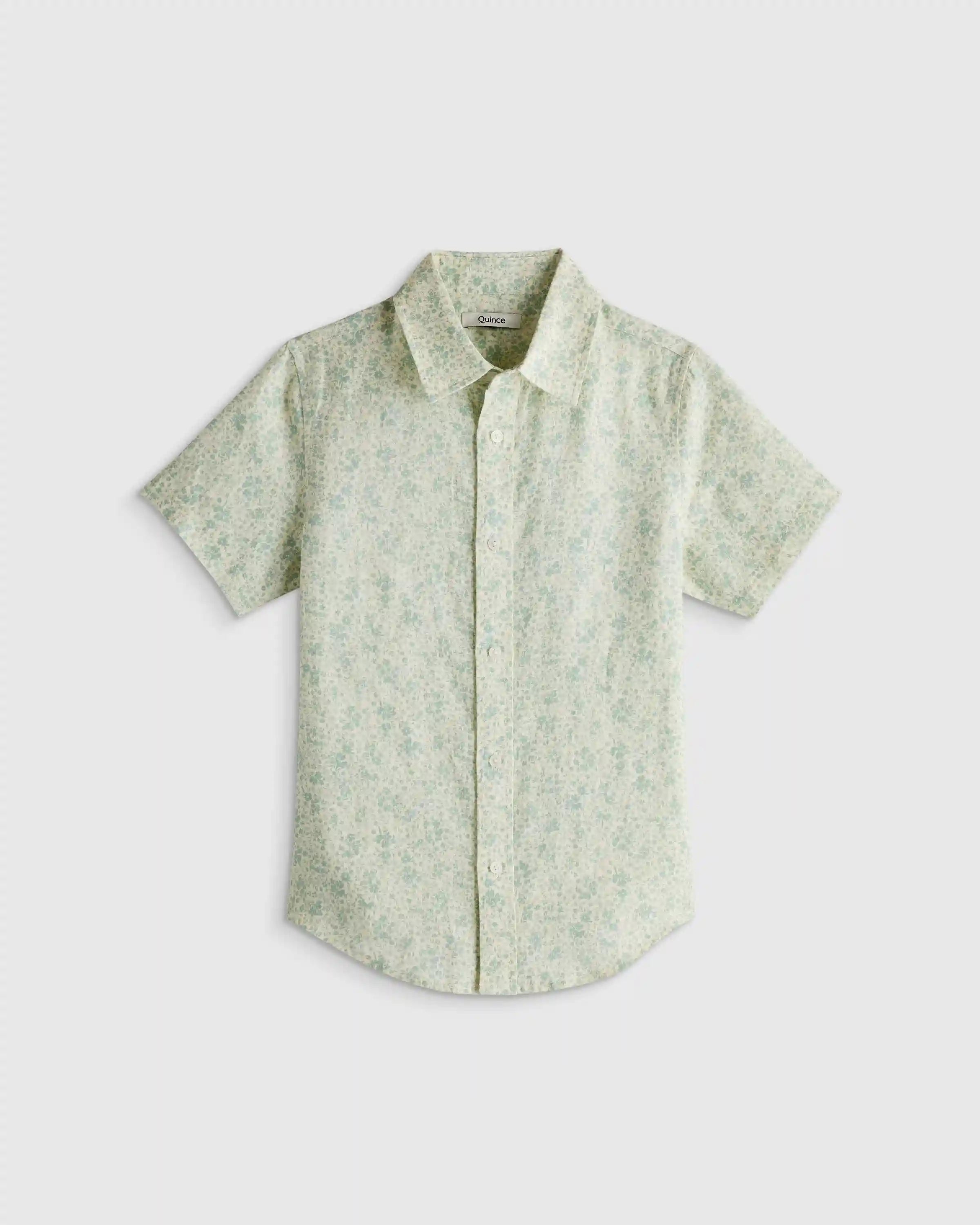 100% European Linen Printed Short Sleeve Shirt