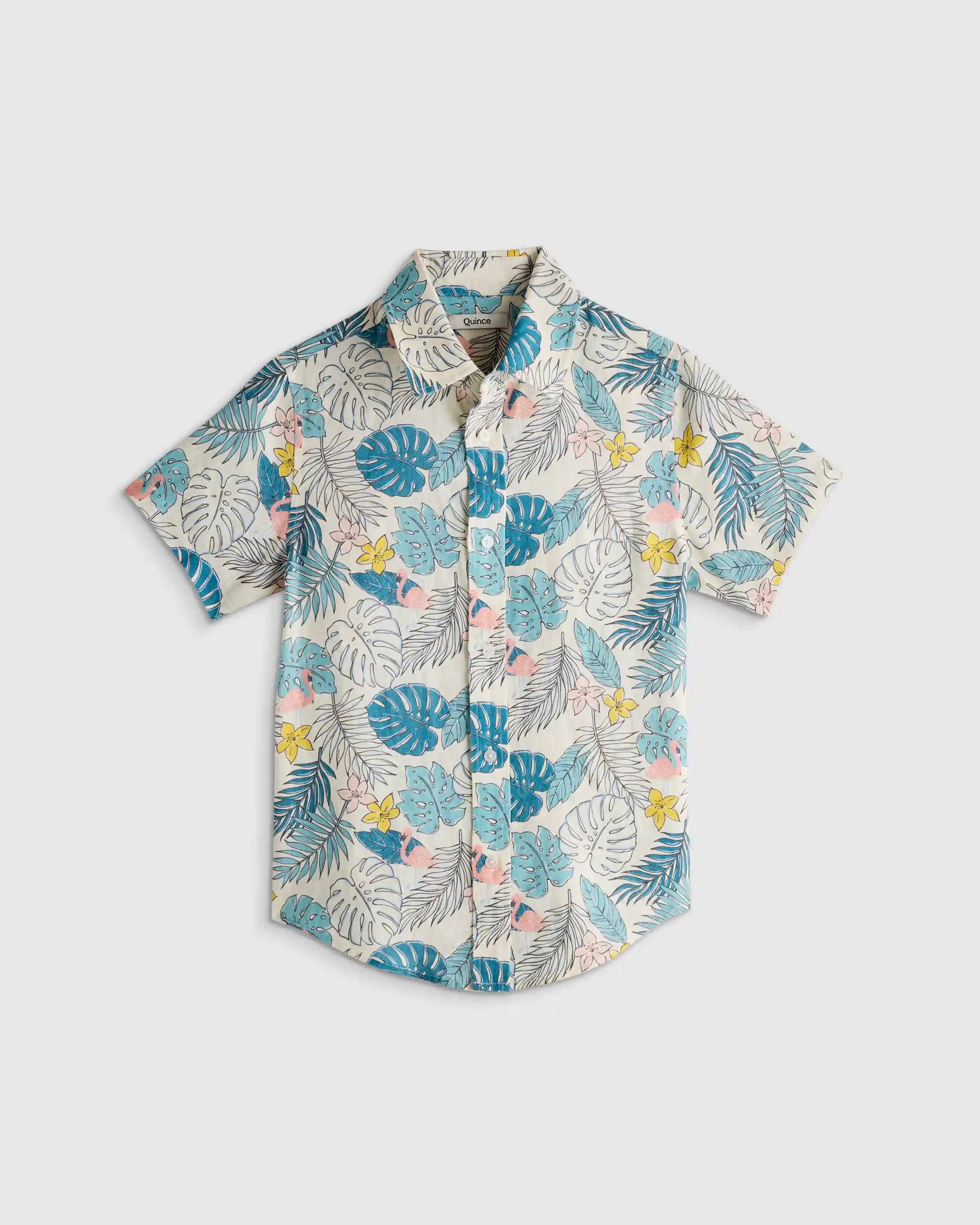 100% European Linen Printed Short Sleeve Shirt