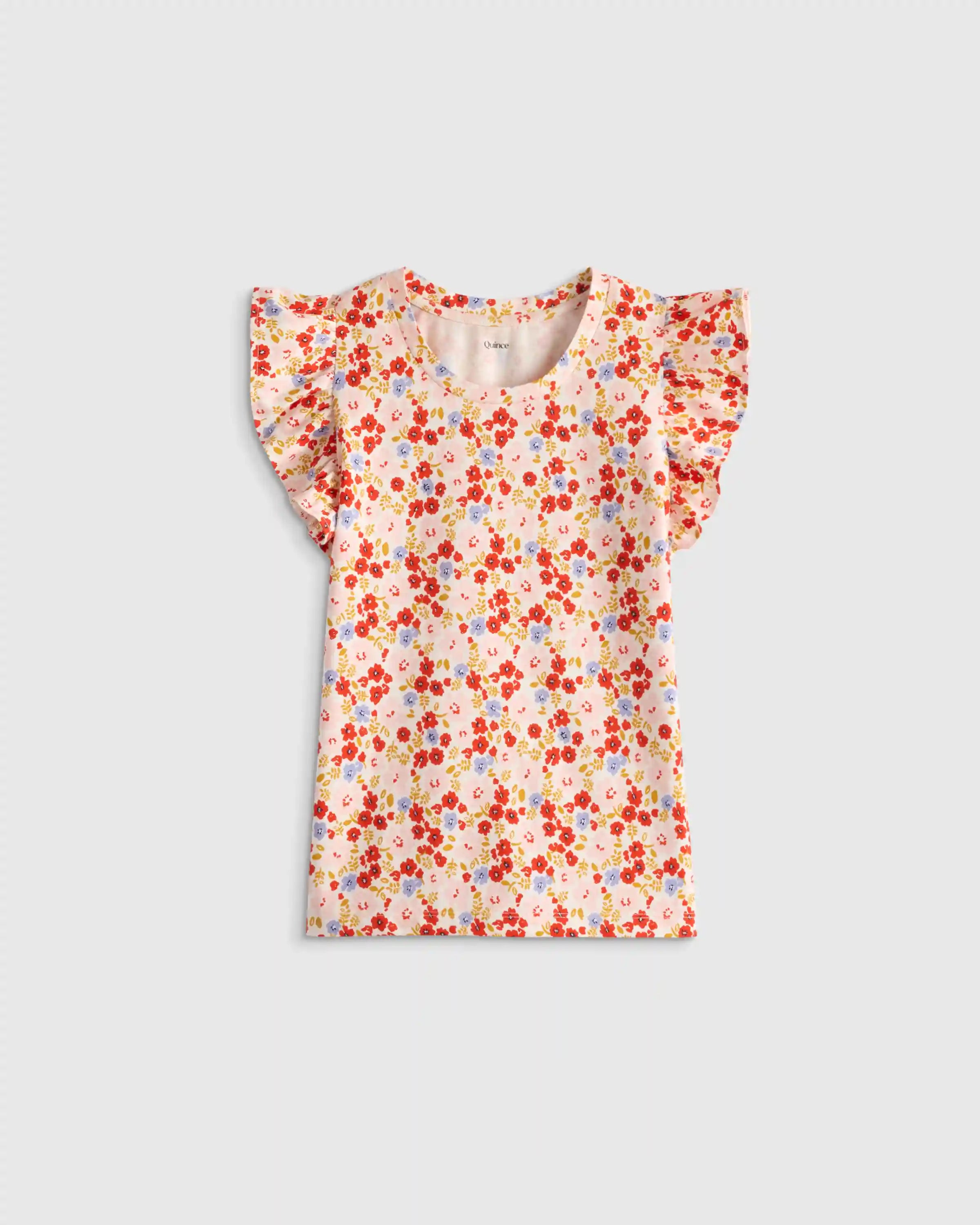 Ruffle Sleeve Organic Cotton Top