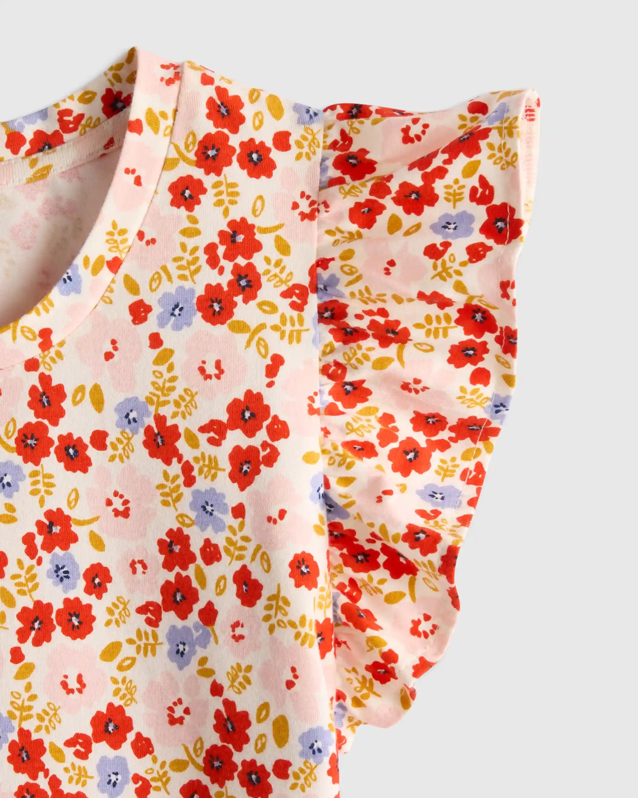 Ruffle Sleeve Organic Cotton Top