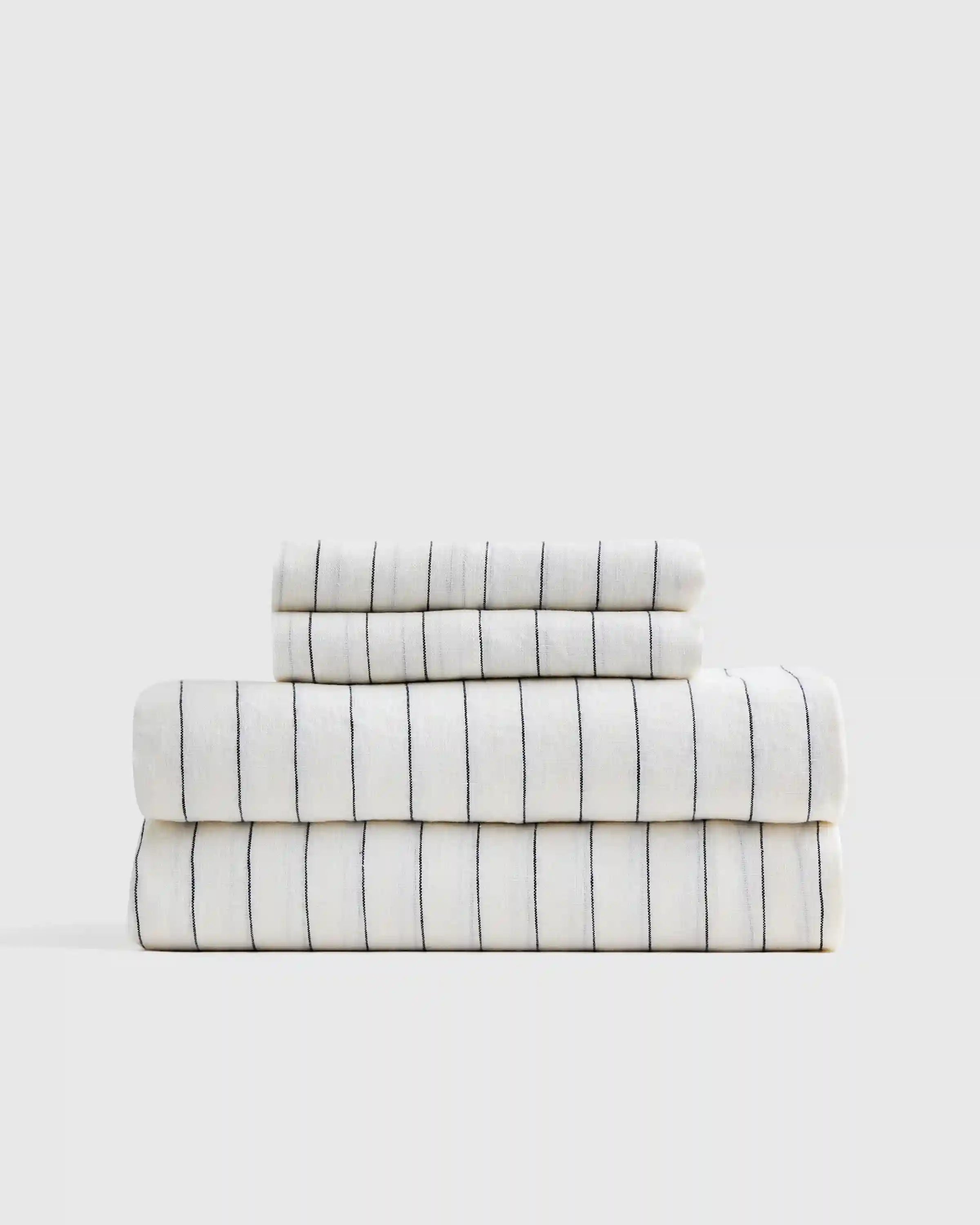 European Linen Stripe Sheet Set
