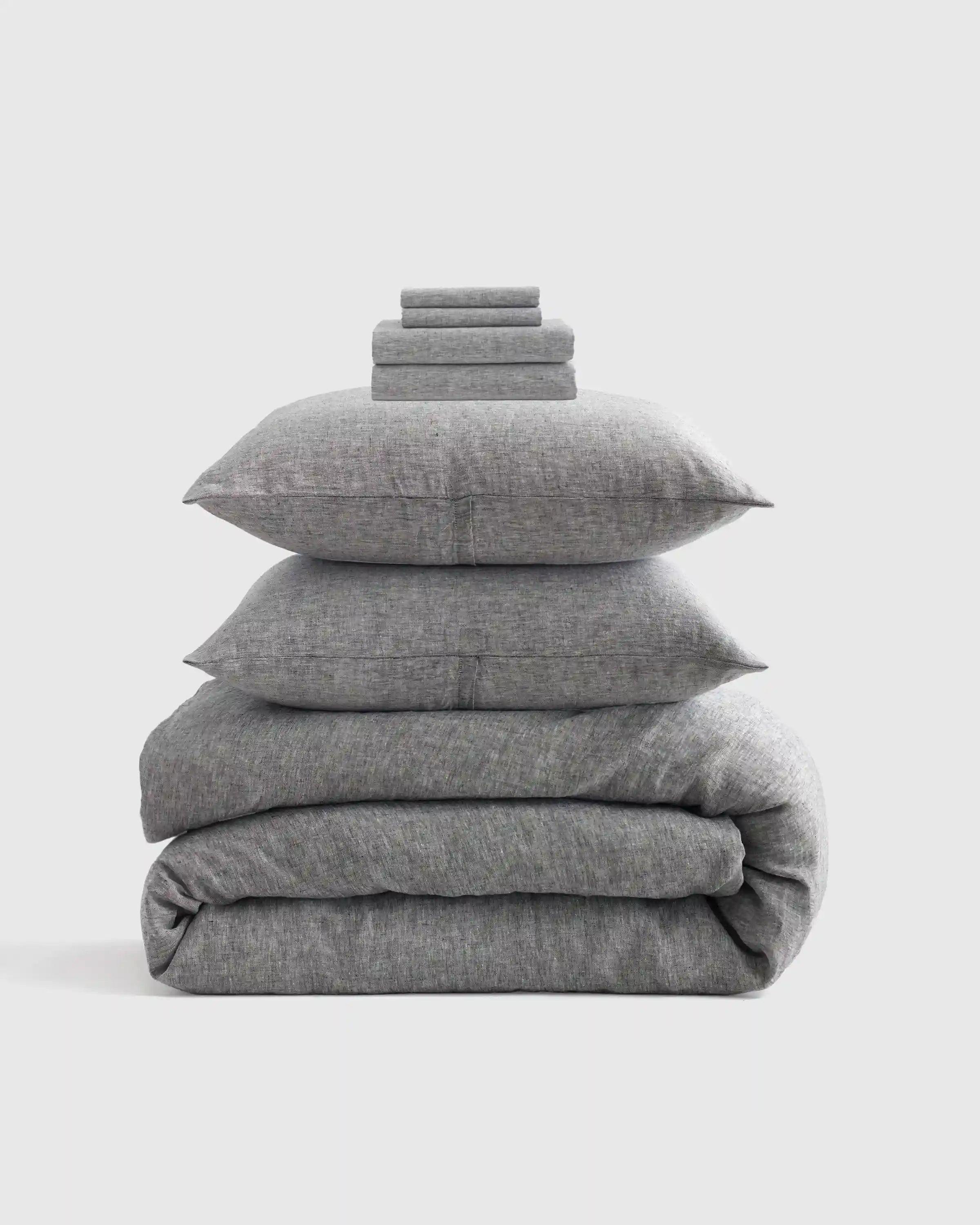European Linen Chambray Deluxe Bedding Bundle