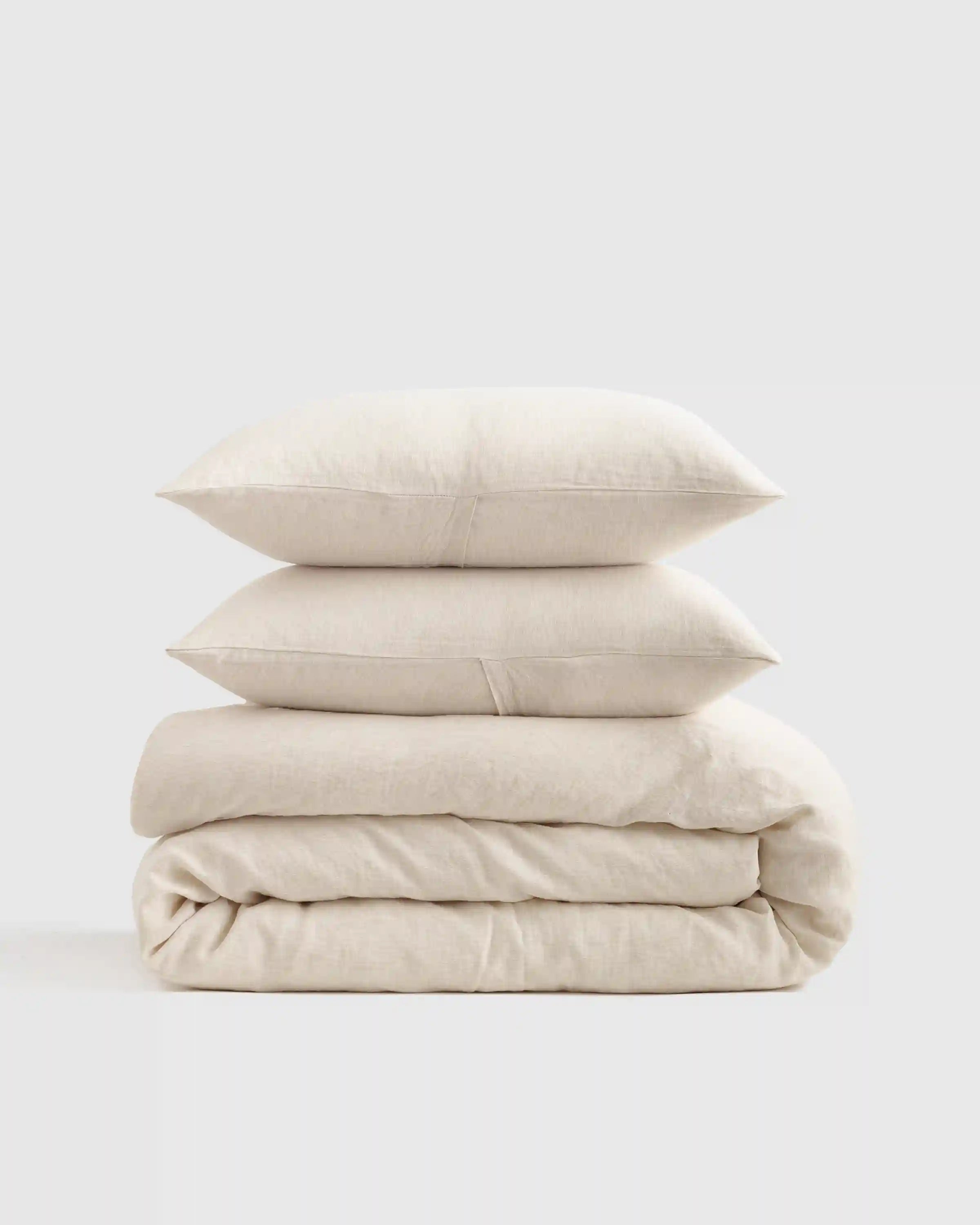 European Linen Stripe Duvet Cover Set