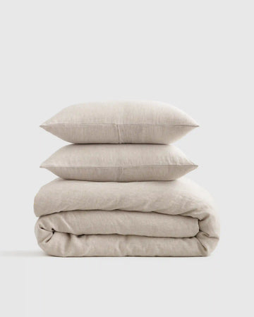 European Linen Chambray Duvet Cover Set
