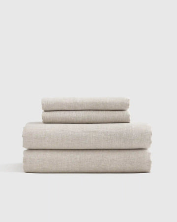 European Linen Chambray Fitted Sheet Set
