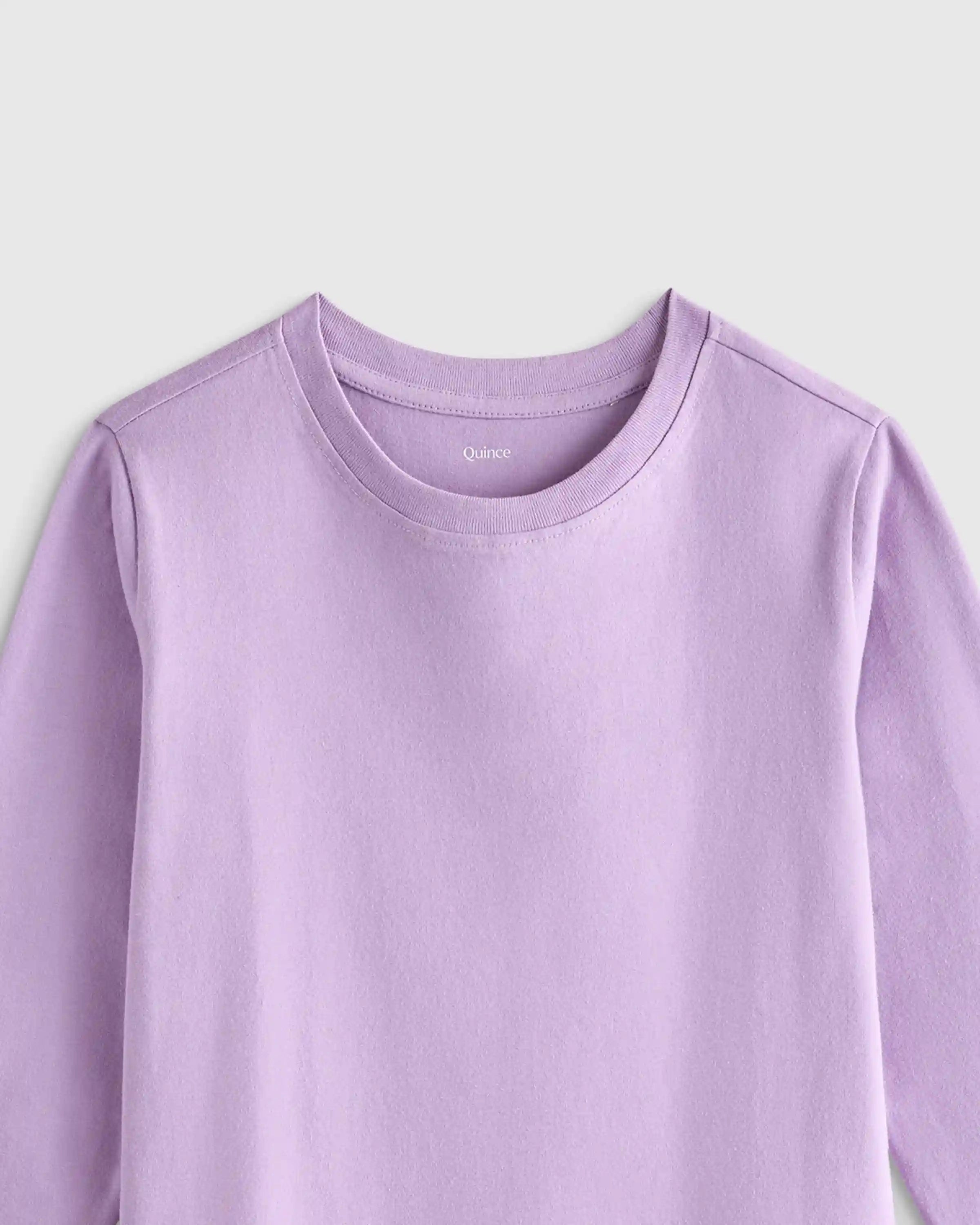 100% Organic Cotton Jersey Long Sleeve Tee