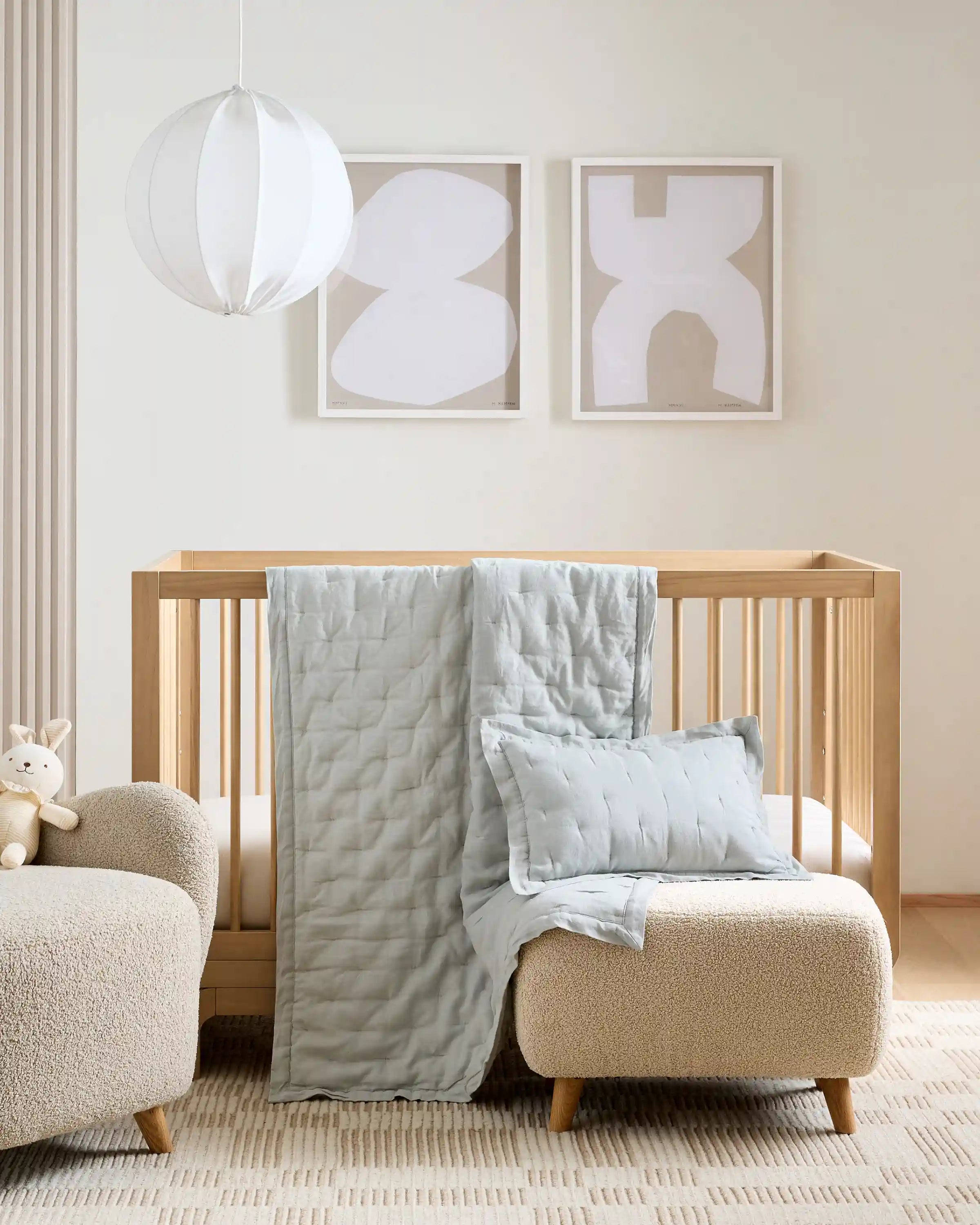 European Linen Toddler Dream Quilt & Sham Set